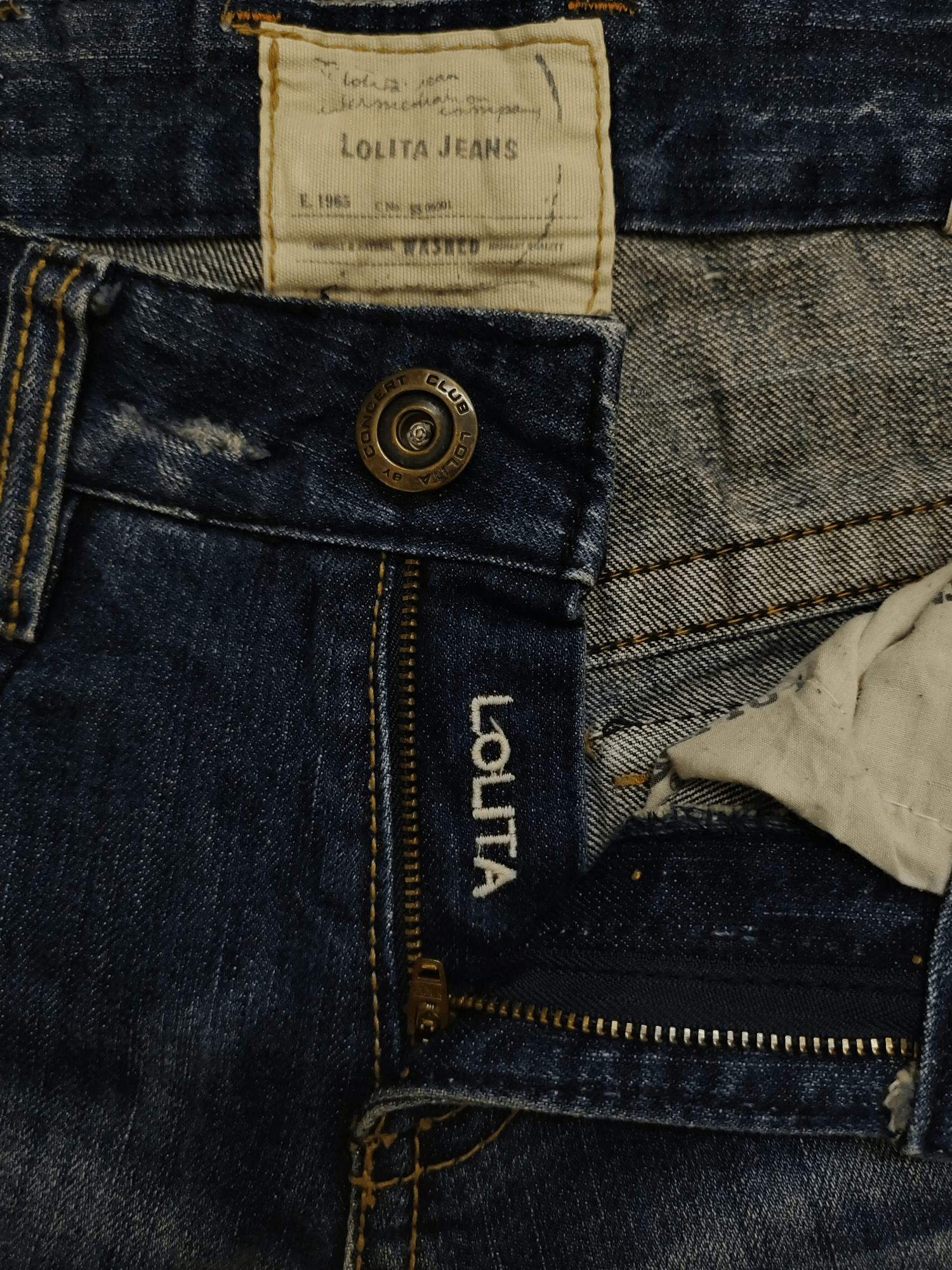 Kapital Vintage Y2k Yoshitomo Nara Lolita Clawmark Distress Jeans Size US 29 - 18 Thumbnail