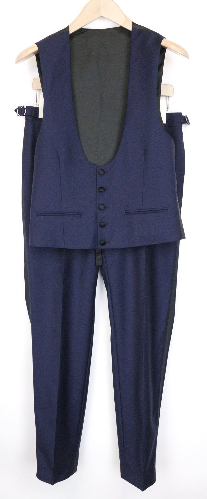 Suitsupply UK36S Navy Slim Wool Tuxedo Suit 75883 Size 36S - 1 Thumbnail