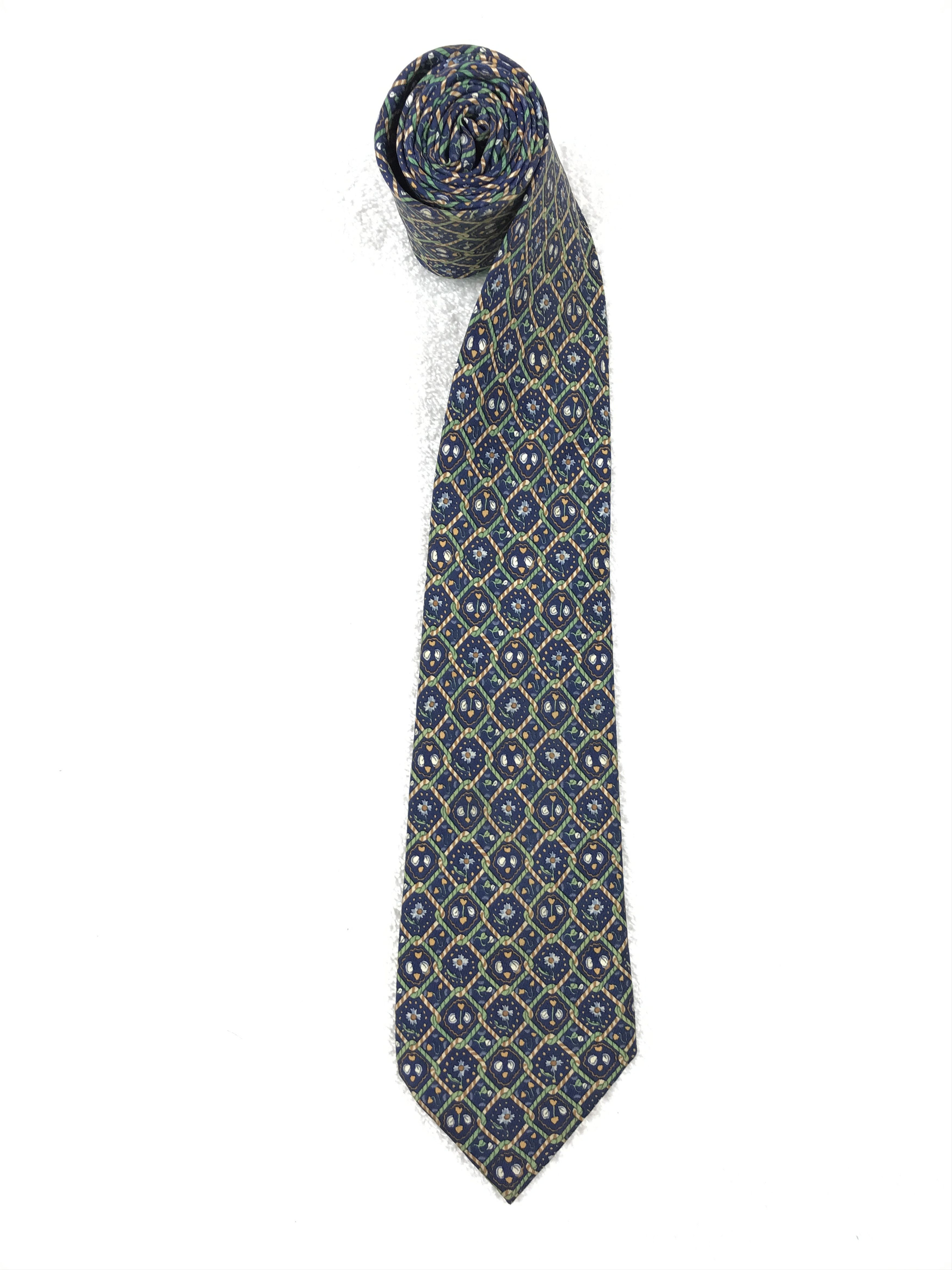 Designer × Hermes Vintage Hermes Silk Necktie Size ONE SIZE - 2 Thumbnail