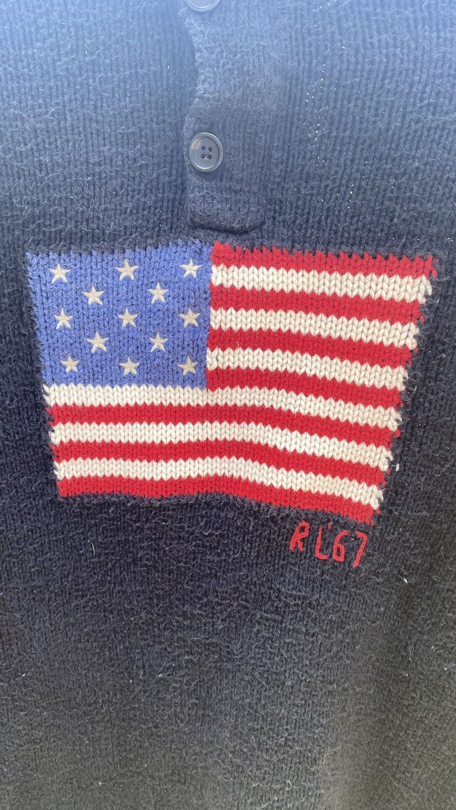 Polo Ralph Lauren Vintage Polo Ralph Lauren RL67 American Flag Sweater Size US XL / EU 56 / 4 - 3 Thumbnail