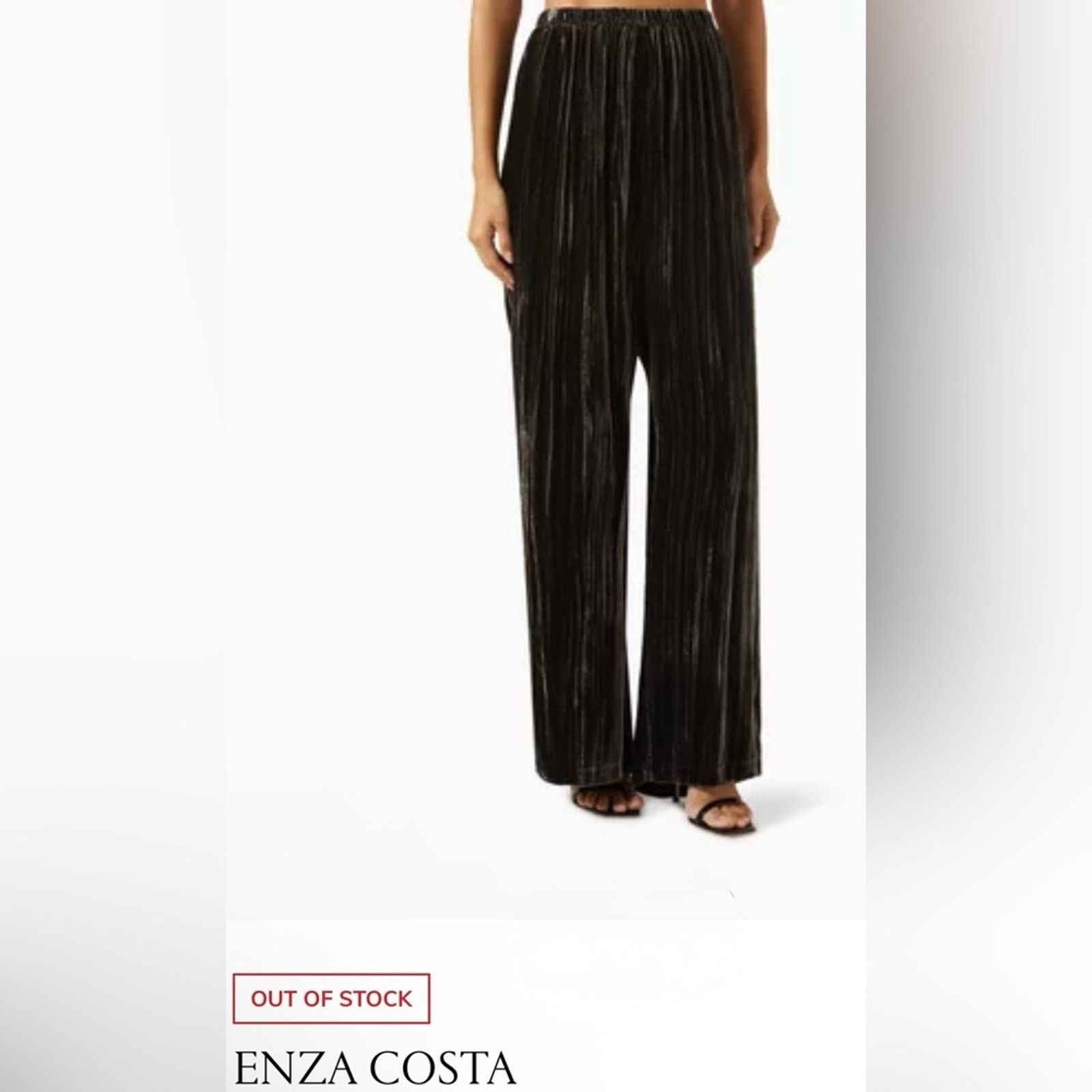 Enza Costa NEW Enza Costa $395 Silk Textured Velvet Pants XS Size 26" / US 2 / IT 38 - 7 Thumbnail