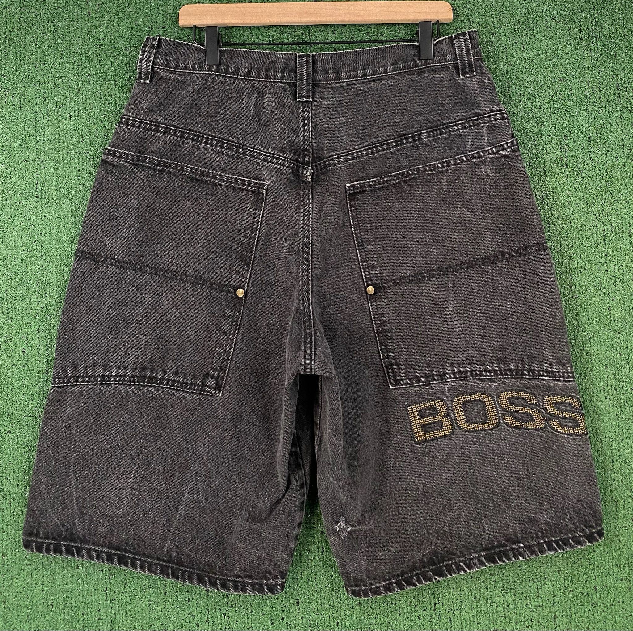 Vintage 90s Boss Deep Pocket Baggy Jean Shorts Jorts Mens Size 33 Size US 33 - 1 Thumbnail