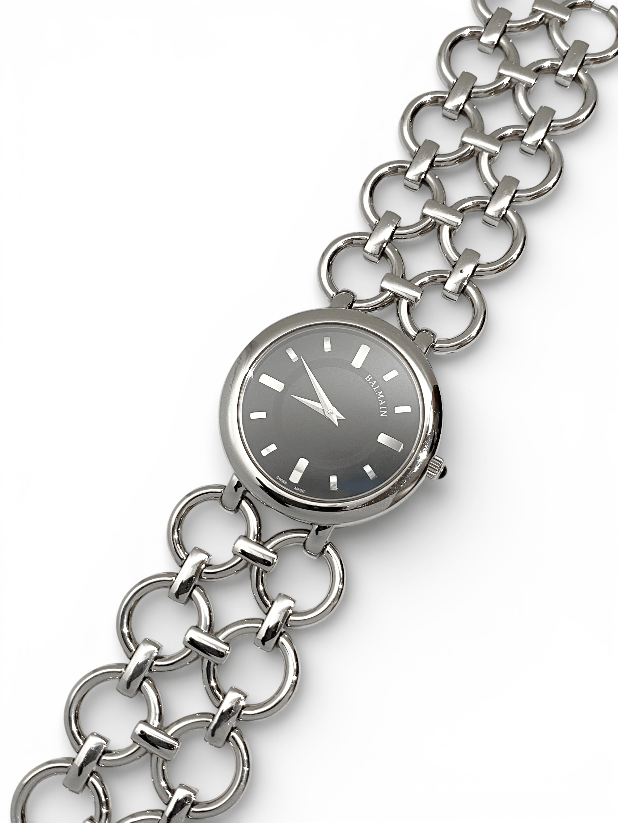 Balmain Balmain Logo Round Chain Strap Quartz Wrist Watch Y2K Size ONE SIZE - 3 Thumbnail