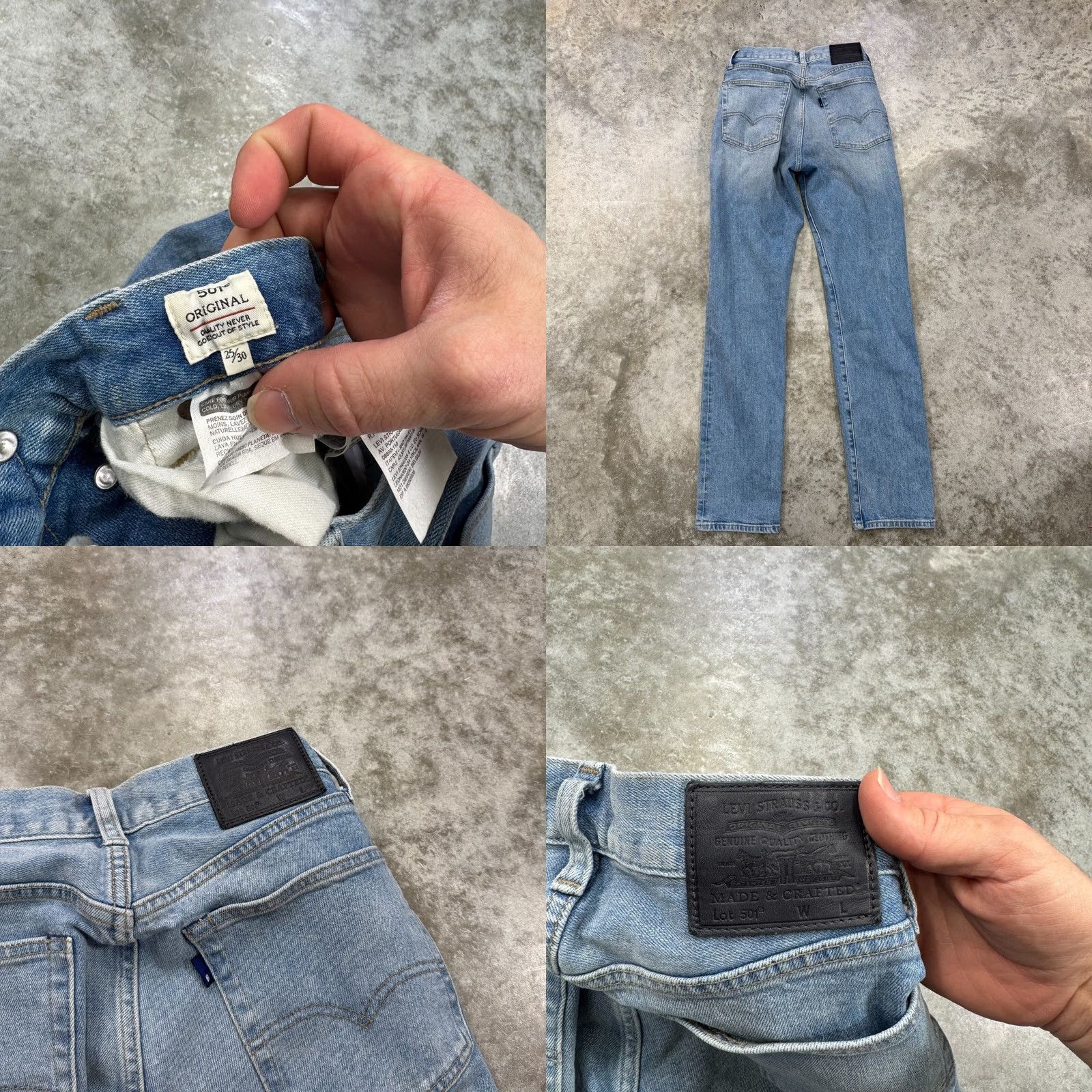 Levi's Levi's 501 Jeans Womens 25 Made & Crafted Selvedge Button Fly Blue Mom 90s Womens Jeans Size 42" / US 20 - 8 Thumbnail