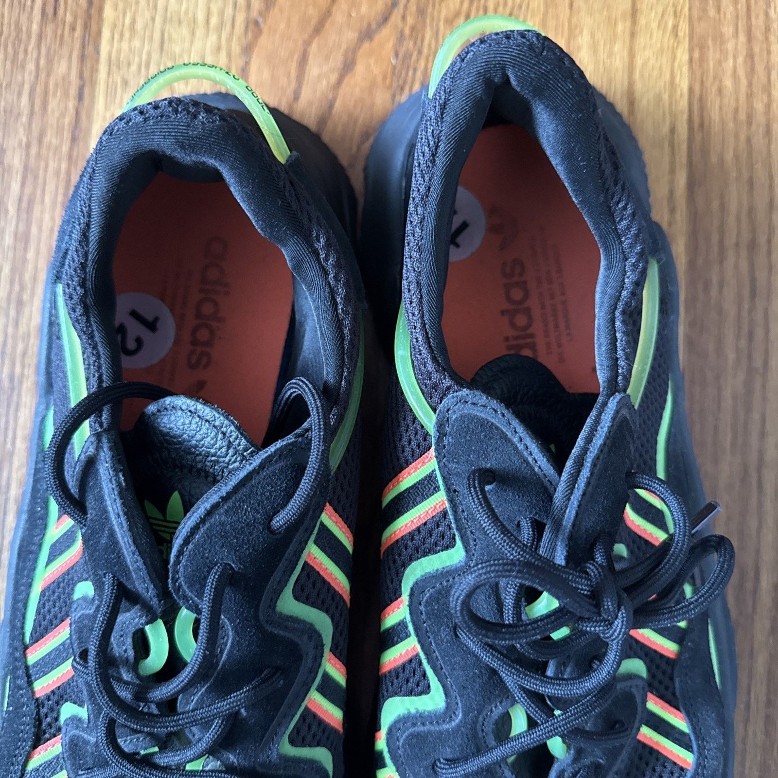 Adidas Size 12 Adidas Ozweego Black Orange Green-EE5696 Size US 12 / EU 45 - 7 Thumbnail
