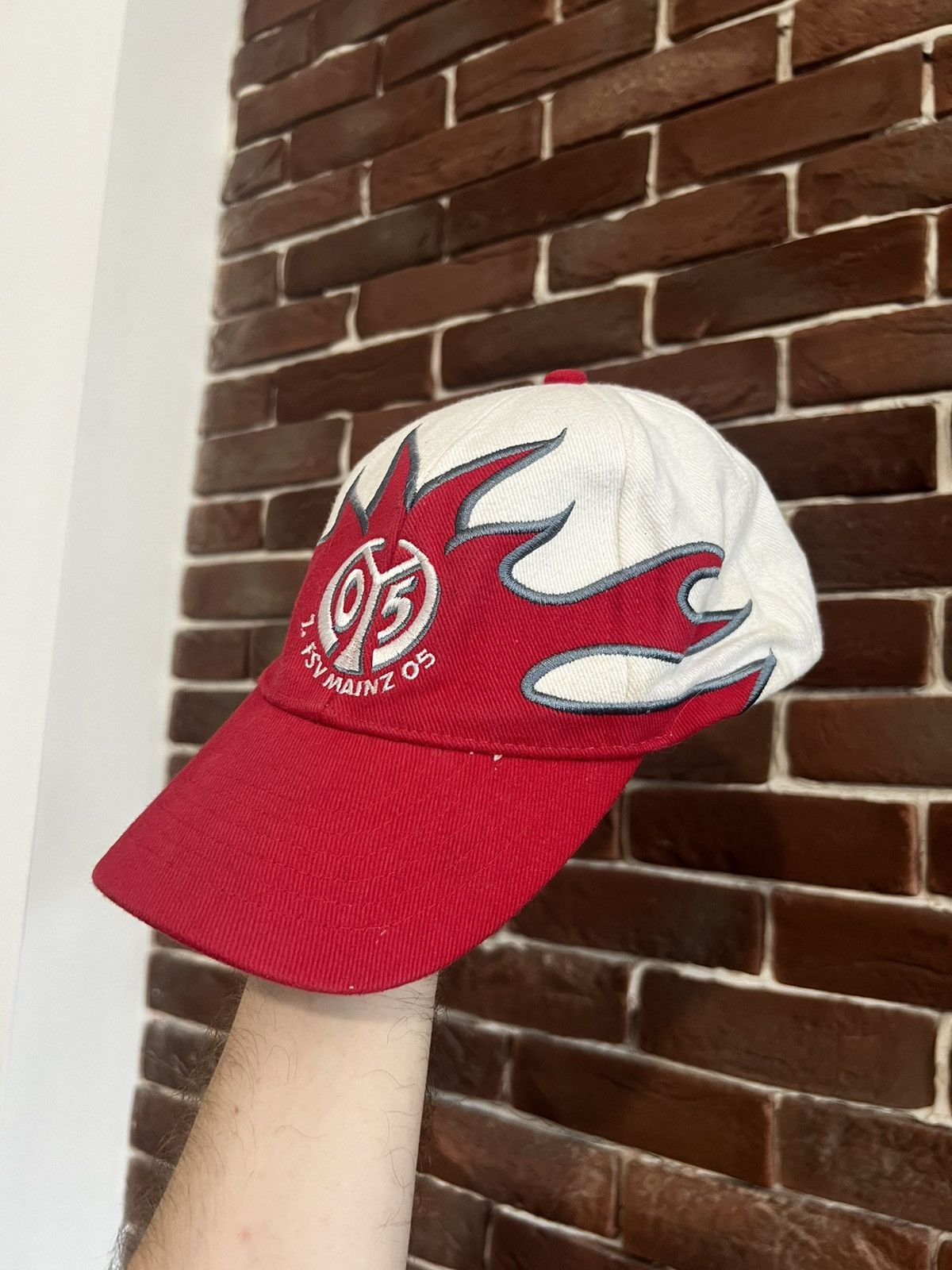 Vintage Rare Vintage 90s FSV MAINZ 05 Flames Hat Soccer Football Cap Size ONE SIZE - 3 Thumbnail