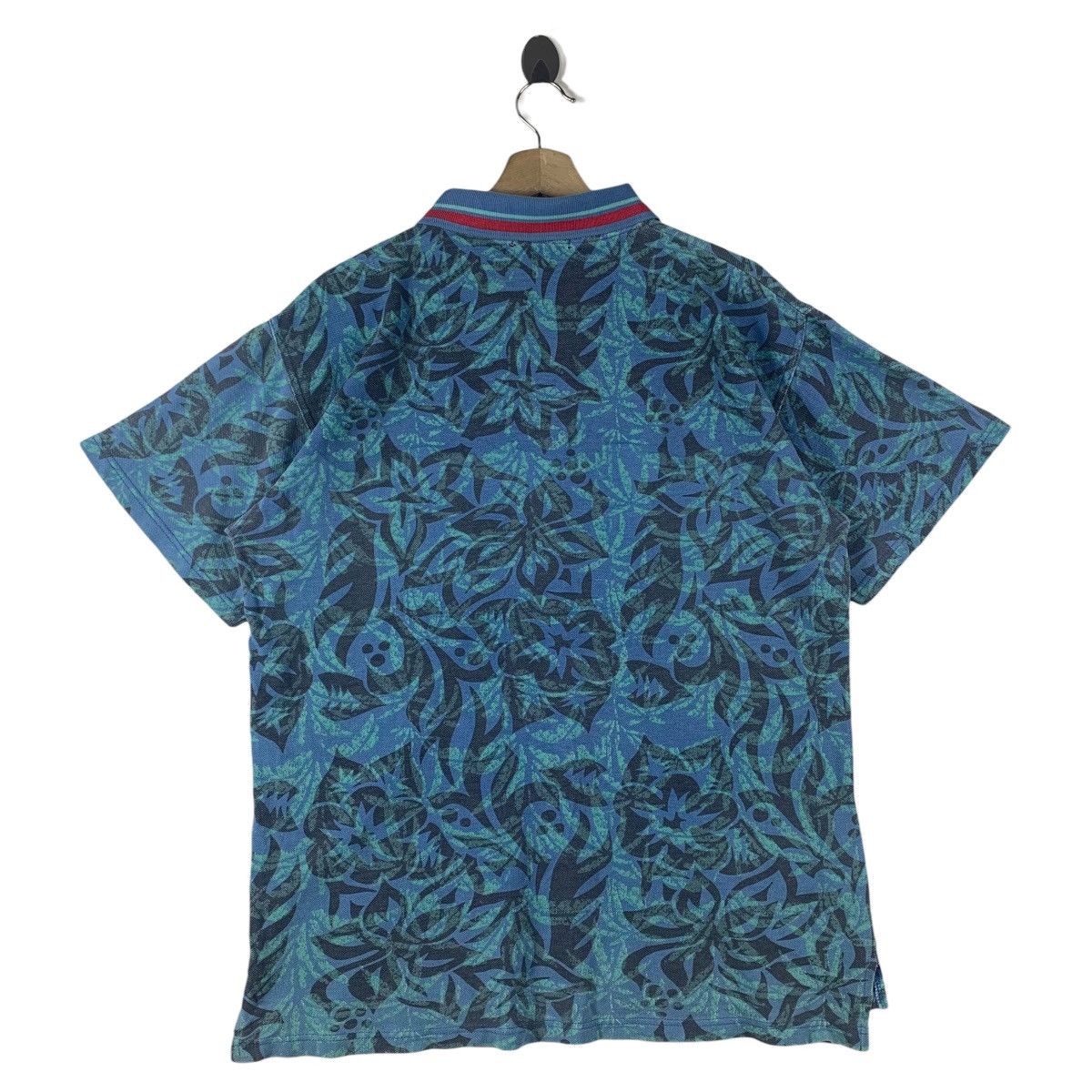 O'Neill × Vintage Vintage 90s ONEILL full flower printed Surfing polo tee Size US L / EU 52-54 / 3 - 4 Thumbnail