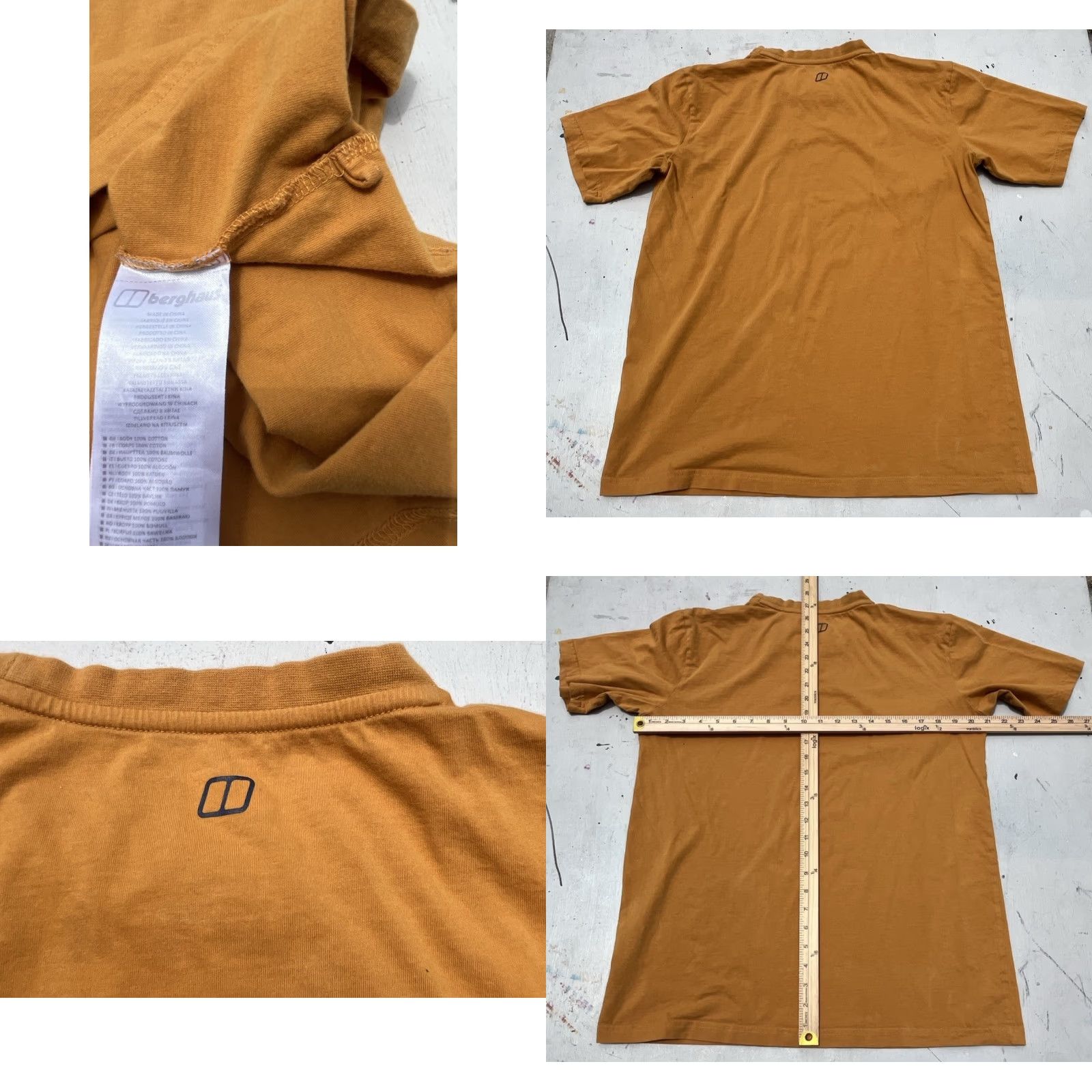 Berghaus Berghaus T-Shirt Mens L Yellow Mountain Sketch Outdoor Hike Climb British HOLE Size US L / EU 52-54 / 3 - 8 Thumbnail