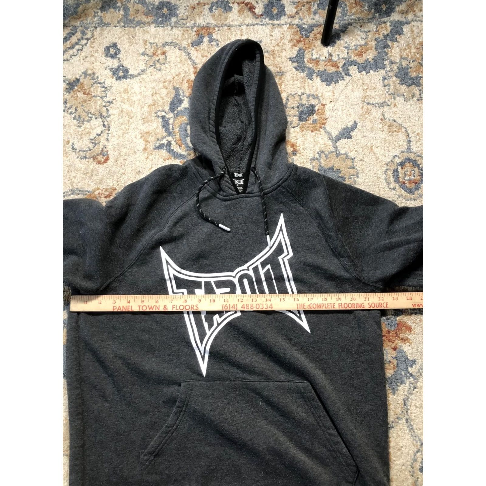 Tapout Tapout Hoodie Mens Large Gray Fleece Pullover Graphic Logo Sweatshirt Crew Neck Pocket Long Sleeve Size US L / EU 52-54 / 3 - 5 Thumbnail