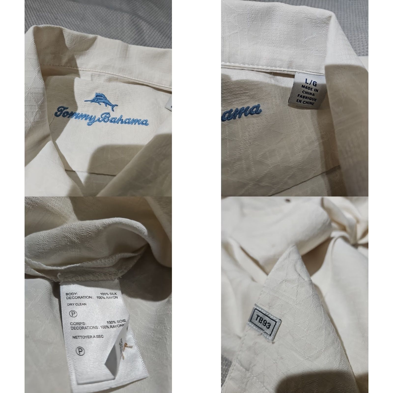 Tommy Bahama VINTAGE Tommy Bahama Camp Shirt Mens L Down The Hatch Embroidered Panelback Silk Size US L / EU 52-54 / 3 - 9 Thumbnail