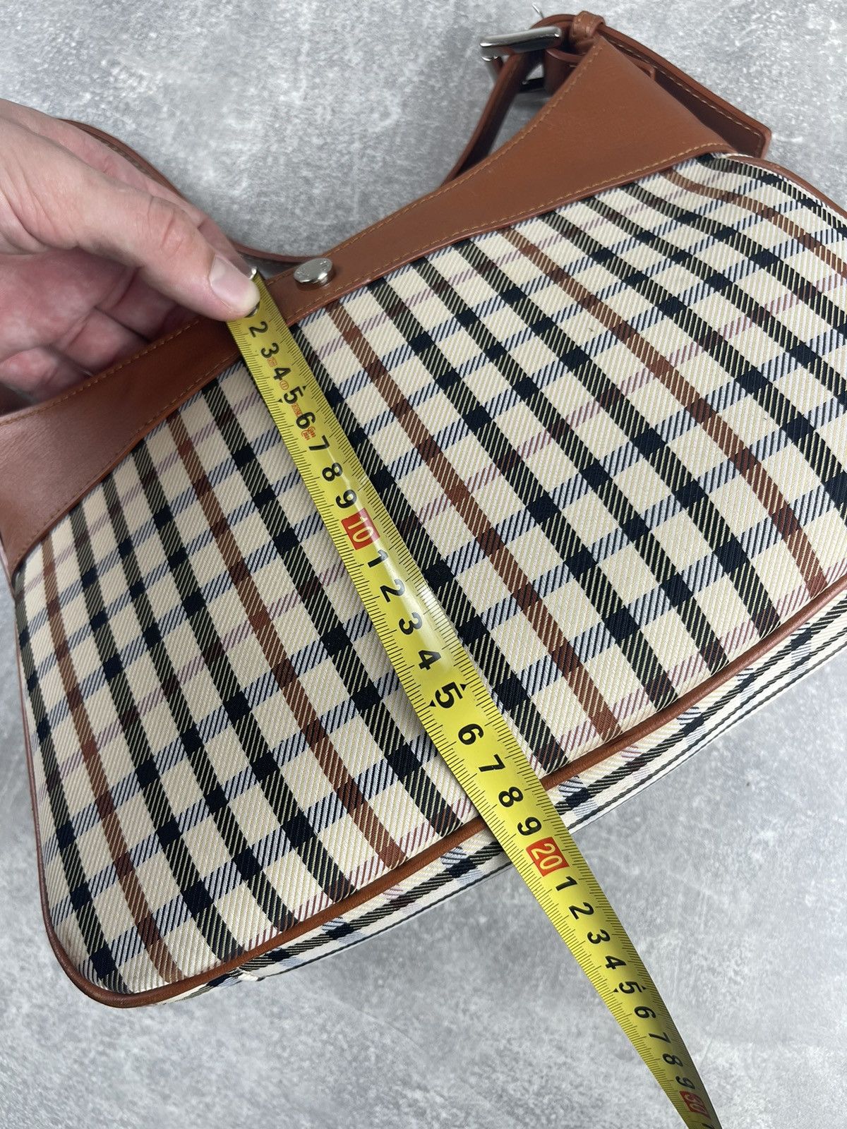 DAKS × Vintage Daks London Brown Leather Shoulder Future Tote Bag Size ONE SIZE - 19 Thumbnail