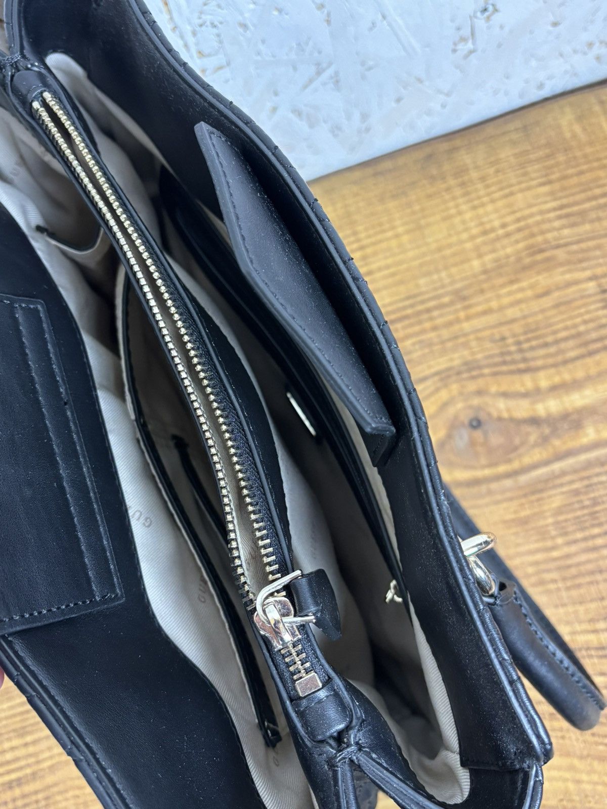Guess Guess 1981 Black Quilted Tote Bag Size ONE SIZE - 5 Thumbnail