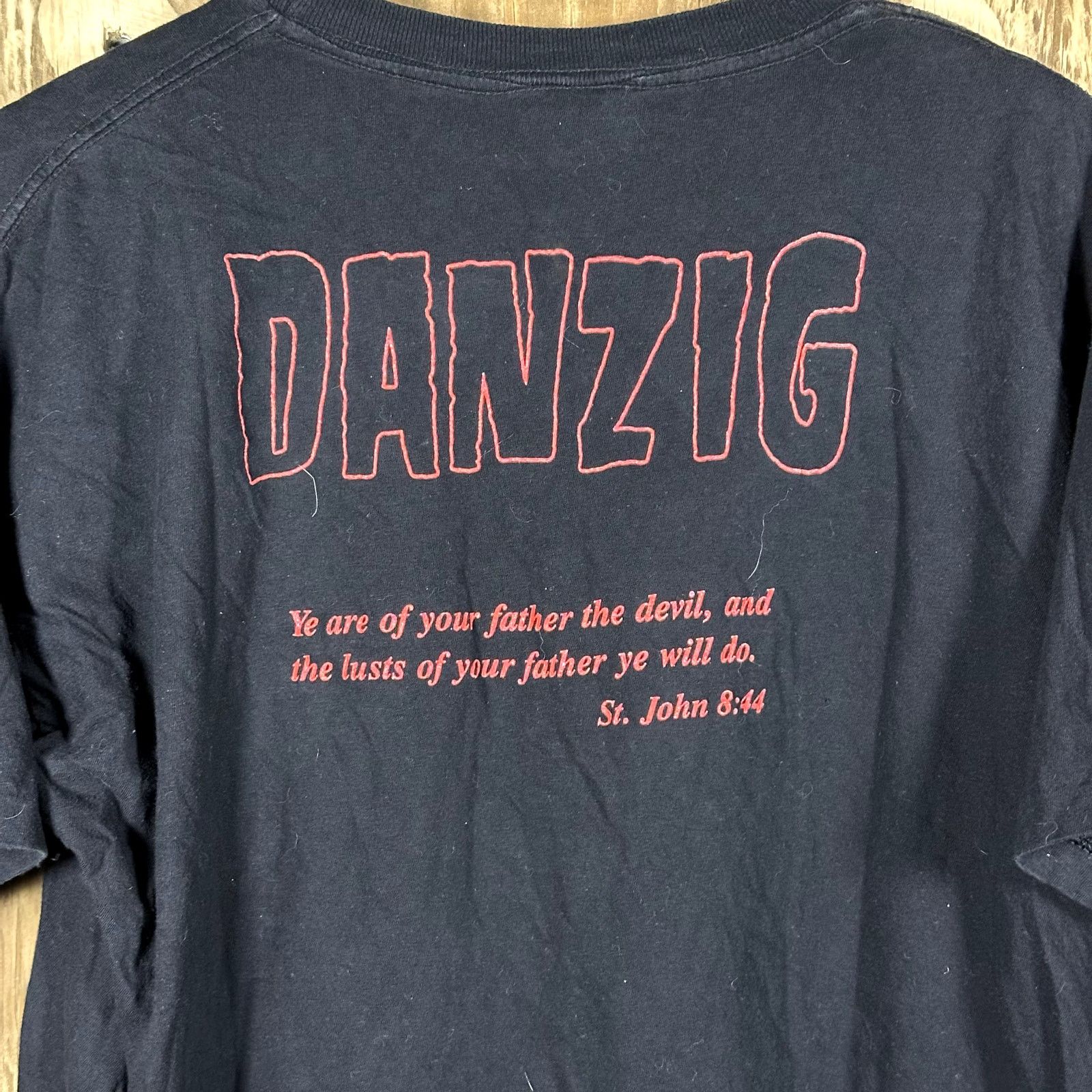 Band Tees × Vintage Vintage Danzig Band Shirt Size Large 1990 21.5x27 Size US L / EU 52-54 / 3 - 6 Thumbnail