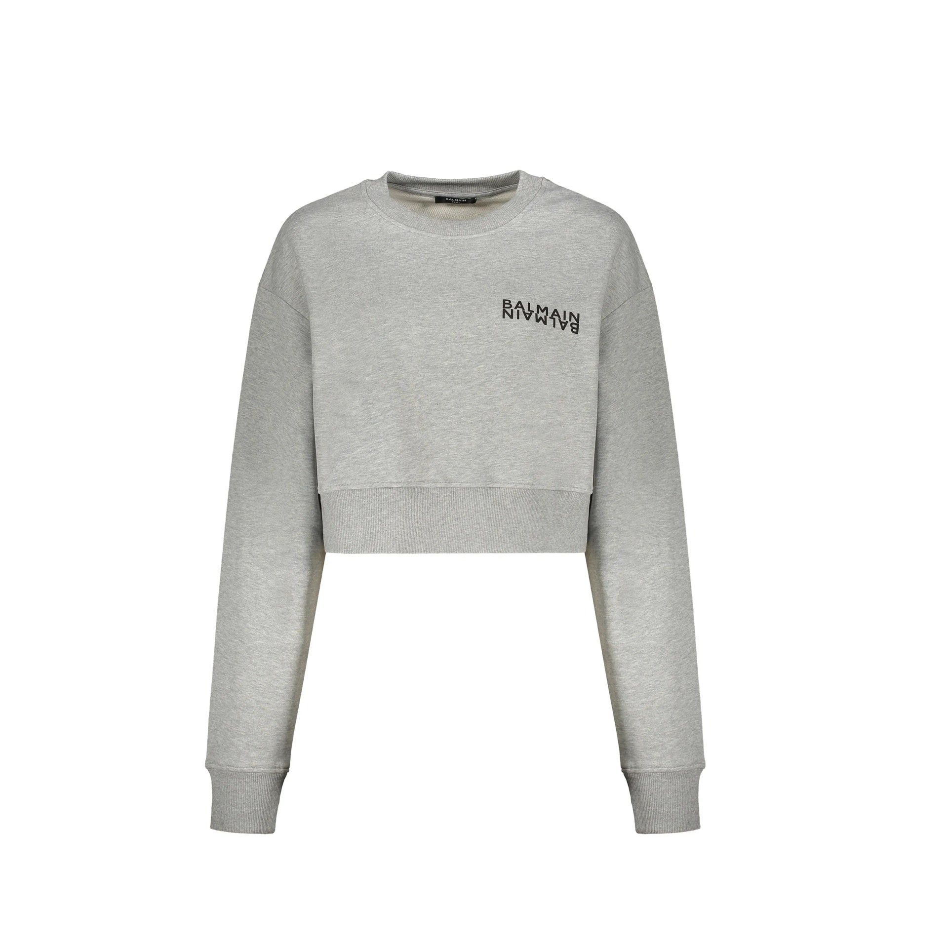 Balmain Balmain cropped logo sweatshirt Size M / US 6-8 / IT 42-44 - 1 Thumbnail