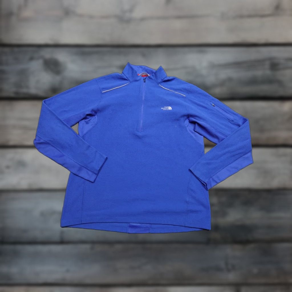 The North Face The North Face Mens Large Blue Quater Zip Sweater Lightweight Fleece Zipper Pullover Outdoor 90s? Size US L / EU 52-54 / 3 - 1 Thumbnail