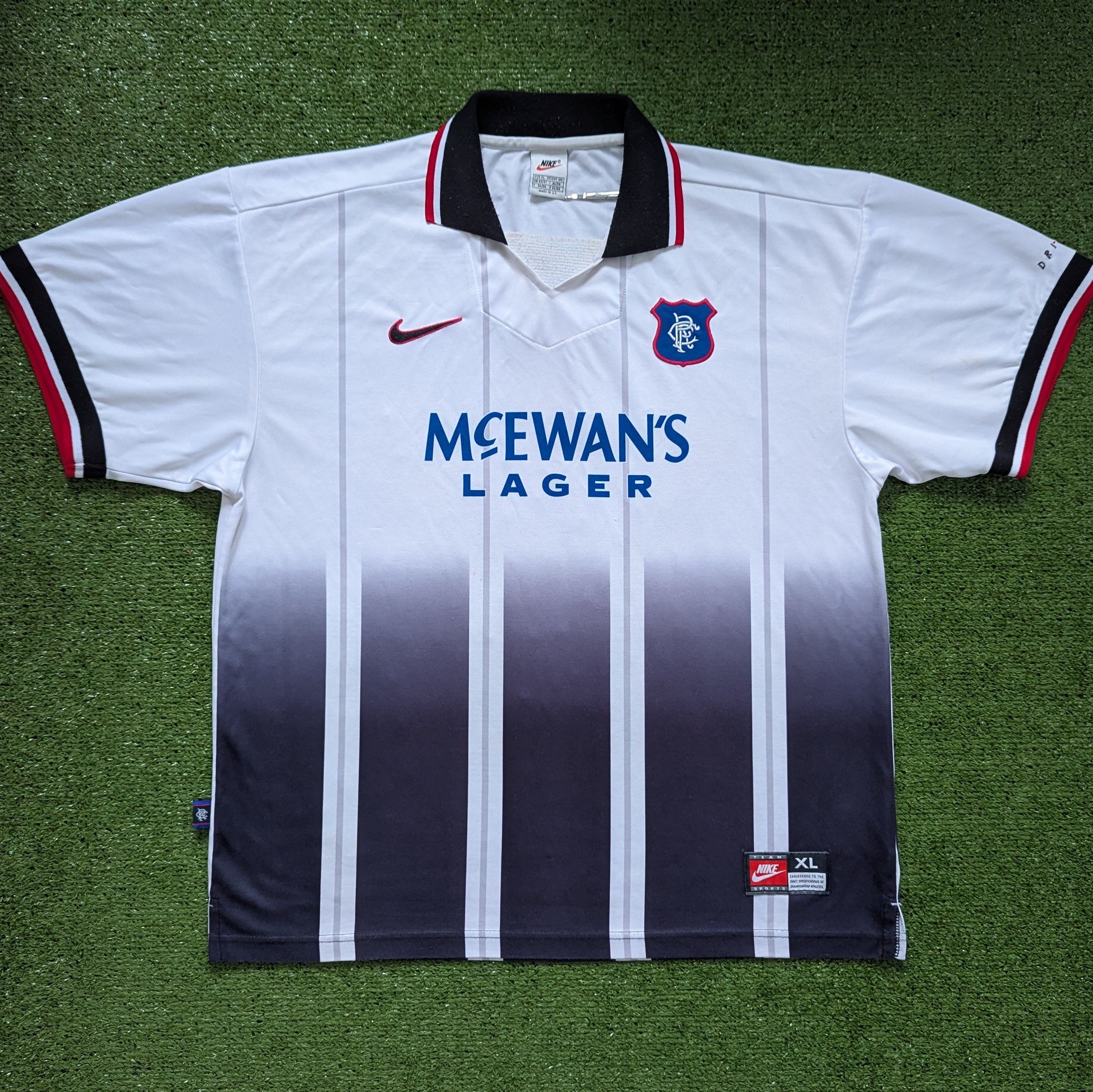 RANGERS F.C. 1997/1998 AWAY FOOTBALL SHIRT JERSEY SZ XL NIKE