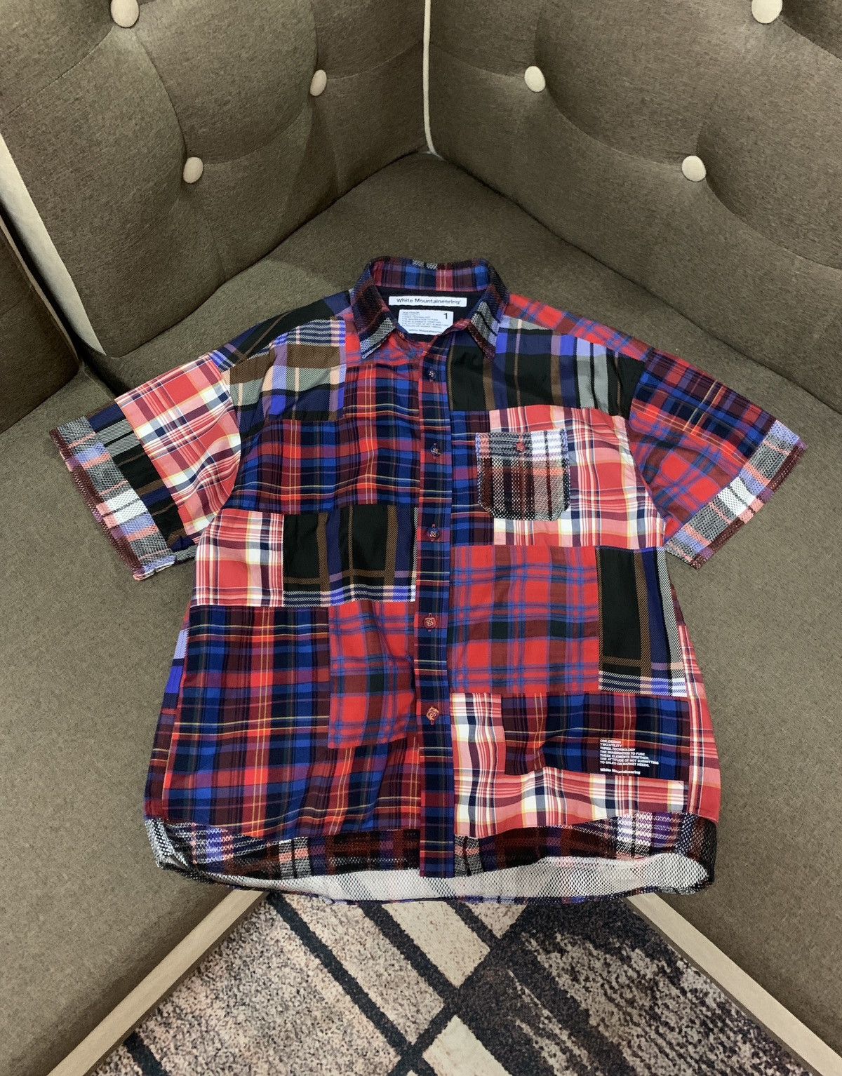 White Mountaineering White Mountaineering SS'19 Plaid Patchwork Polo Size US M / EU 48-50 / 2 - 1 Thumbnail