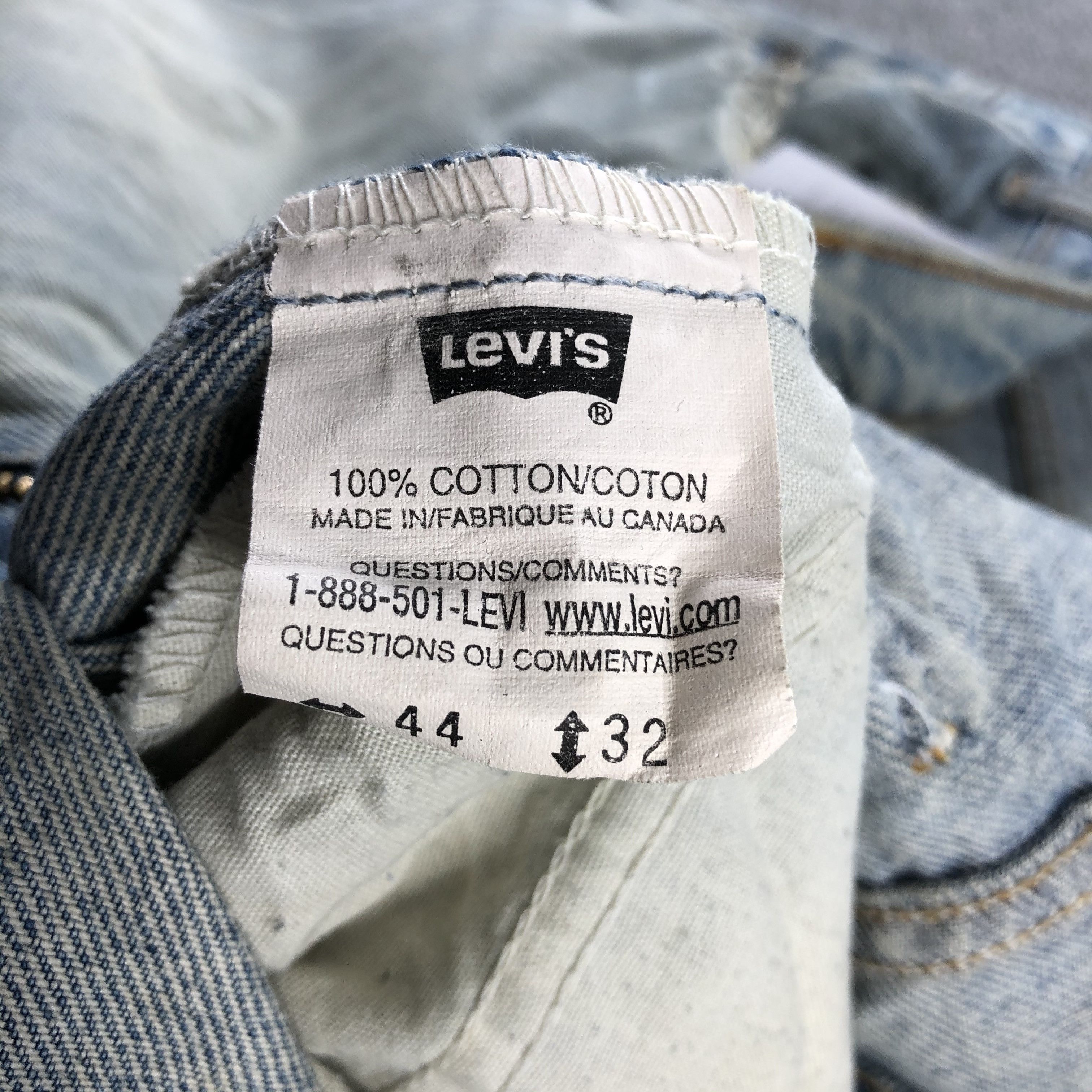 Levi's 90s Vintage Light Wash Levis Jeans-J2644 Size US 43 - 11 Thumbnail