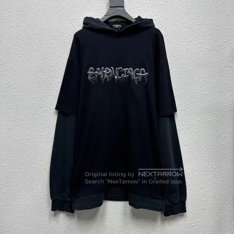 Balenciaga Balenciaga Gel Logo Fake Two-Piece Hoodie Size US L / EU 52-54 / 3 - 2 Thumbnail