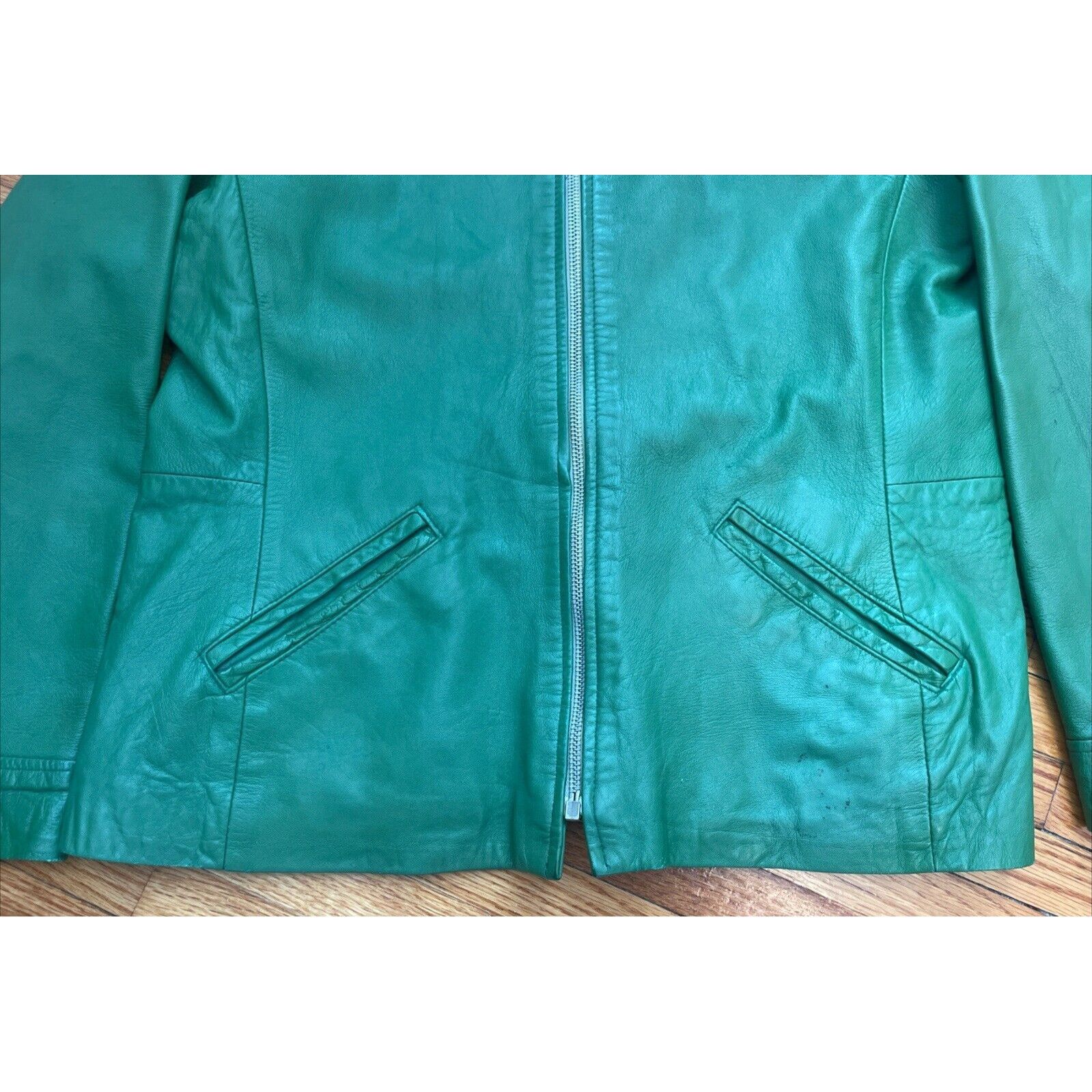 Avirex Vintage XL Avirex Green Leather Varsity Bomber Jacket USA Ma Size US XL / EU 56 / 4 - 6 Thumbnail