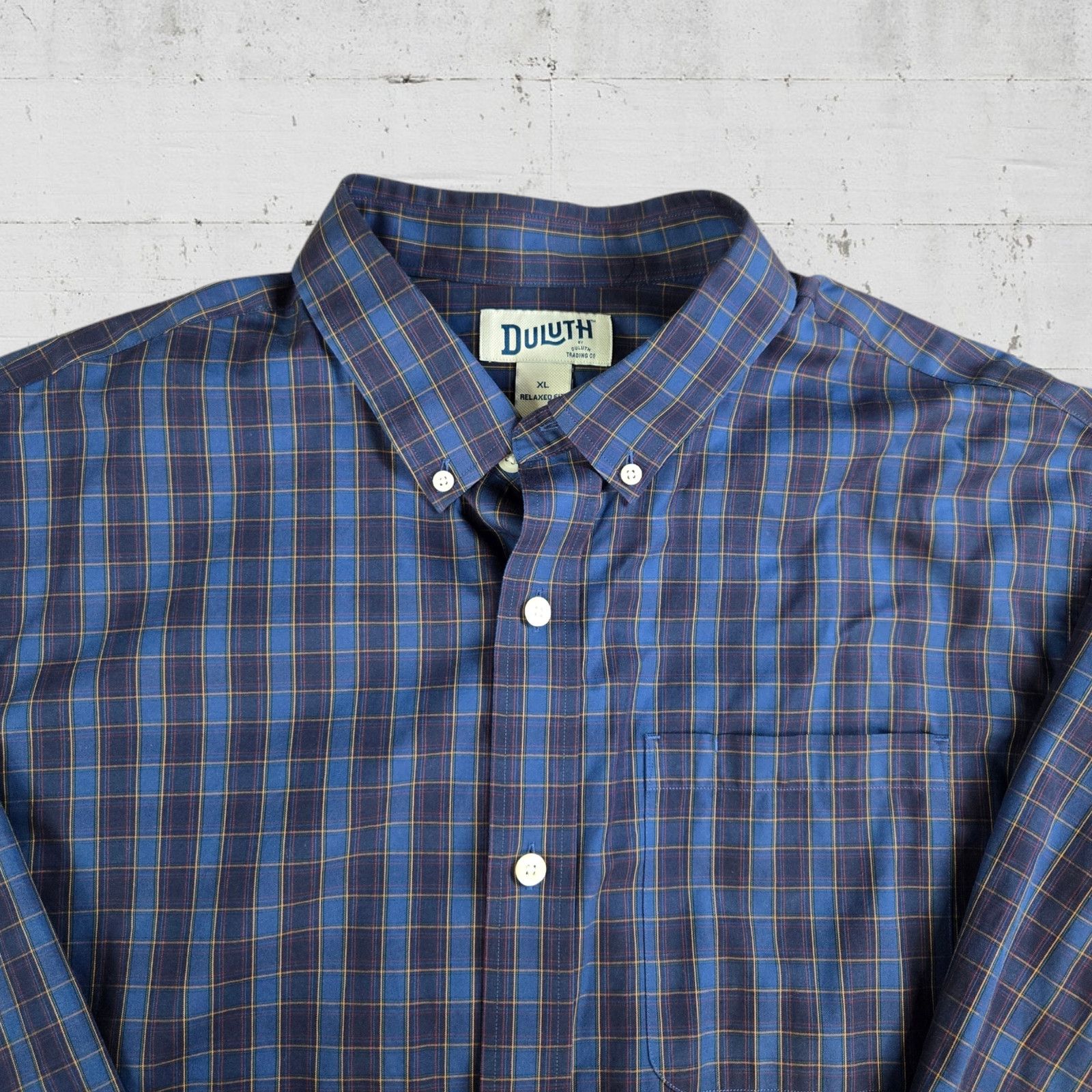 Duluth Trading Company Duluth Blue Checkered Plaid Button Down Shirt Size XL Size US XL / EU 56 / 4 - 3 Thumbnail