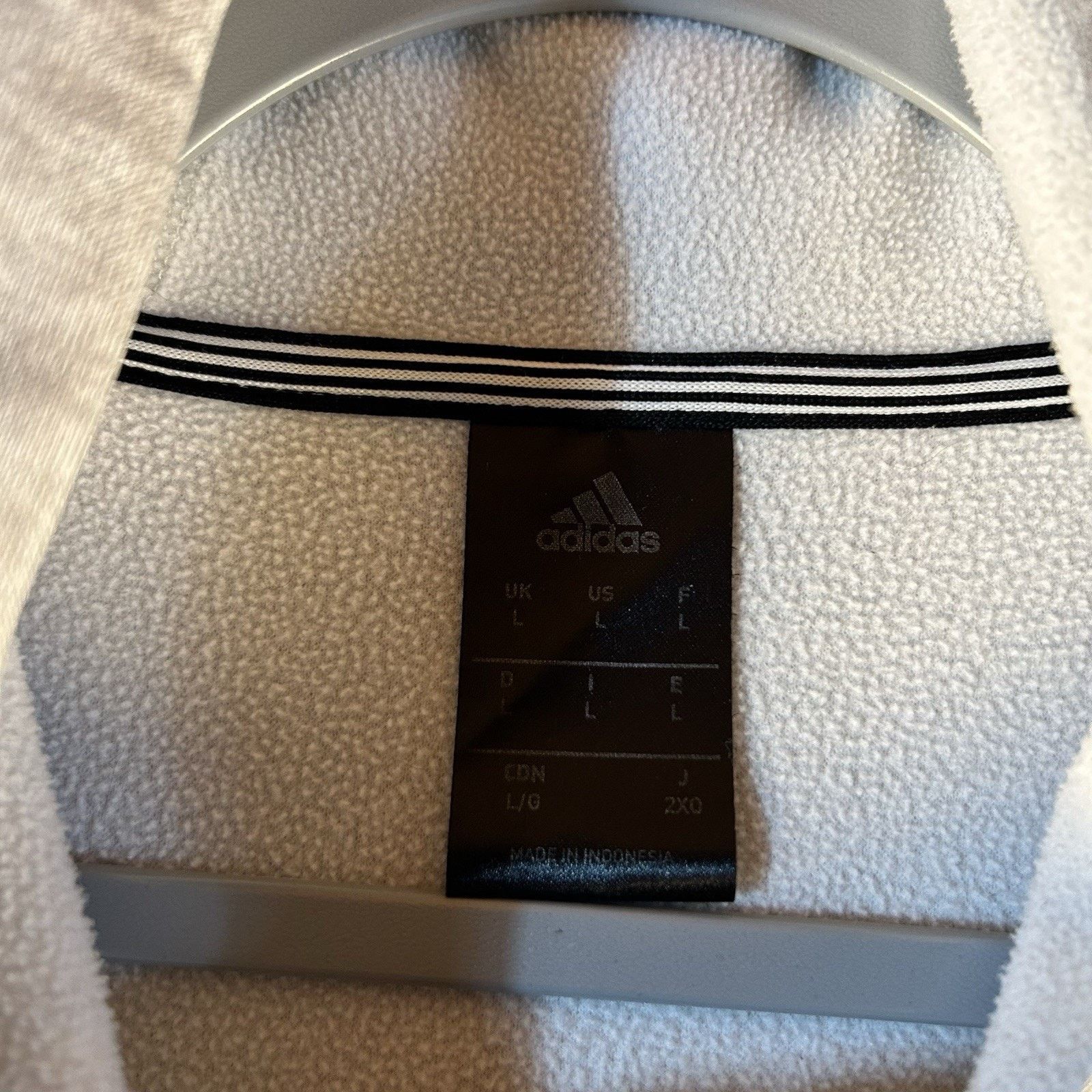 Adidas Adidas Mens Jacket Full Zip Gray 3 Stripe L/G Climawarm Size US L / EU 52-54 / 3 - 3 Thumbnail