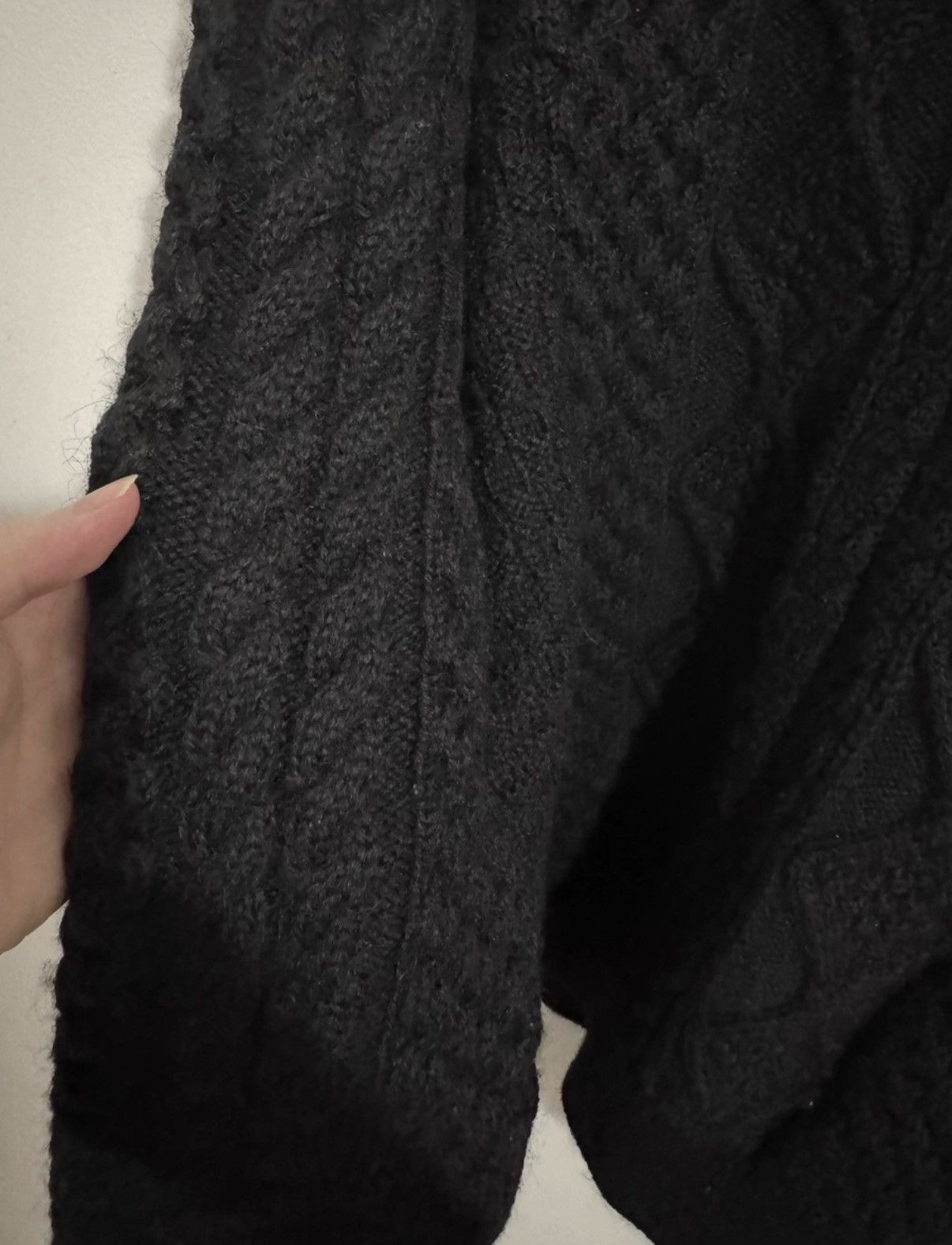 Saint Laurent Paris Saint Laurent (SLP) Wool Black Crewneck Cable Knit Sweater Size US M / EU 48-50 / 2 - 3 Thumbnail