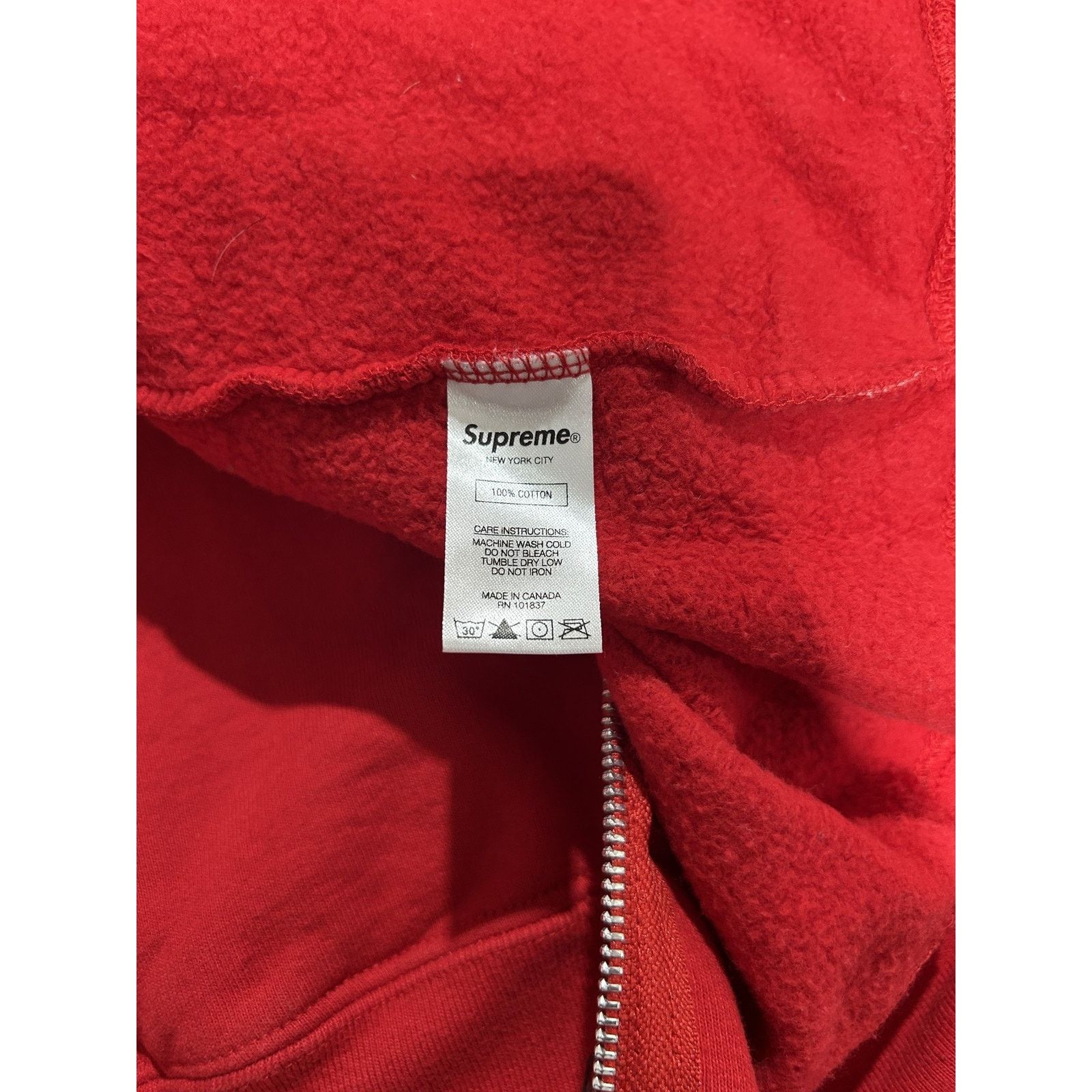 Supreme SUPREME DISTURBED RED ZIP UP HOODIE SIZE LARGE PREOWNED Size US L / EU 52-54 / 3 - 5 Thumbnail