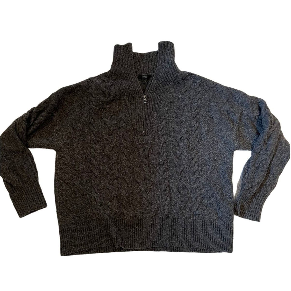 J.Crew J.Crew Merino Wool Alpaca Blend 1/4 Zip Knit Sweater Large Size L / US 10 / IT 46 - 1 Thumbnail