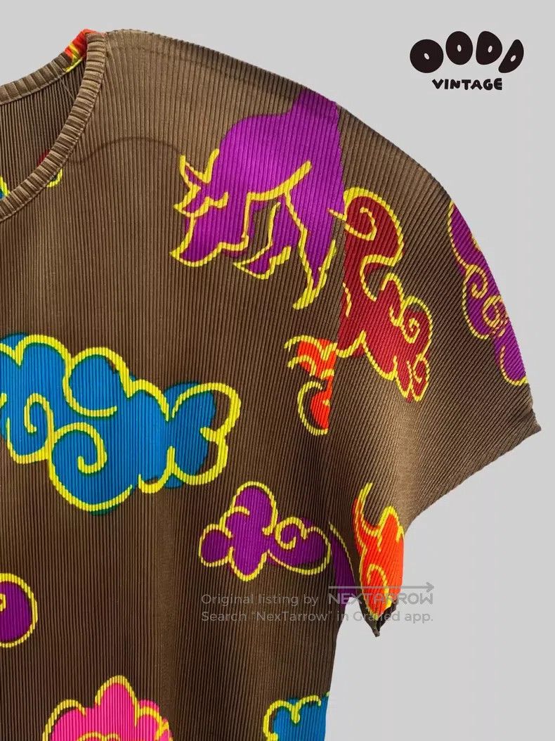 Issey Miyake Issey Miyake Chinese Painting Auspicious Cloud Ruffle Shor Size L / US 10 / IT 46 - 8 Thumbnail