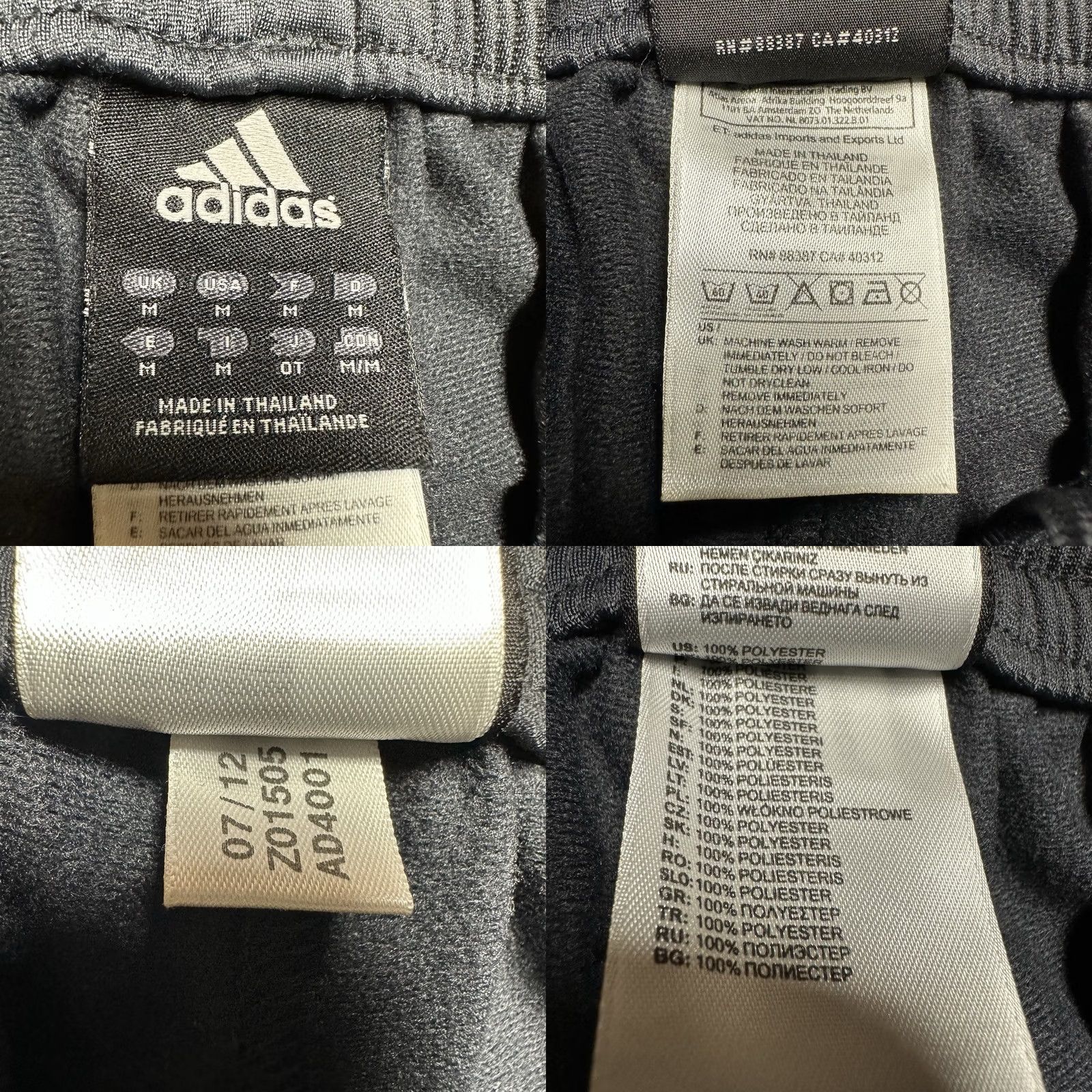 Adidas adidas Sweatpants Mens Medium Gray Purple 3 Stripe Track Warm Ups Active Size US 31 - 8 Thumbnail