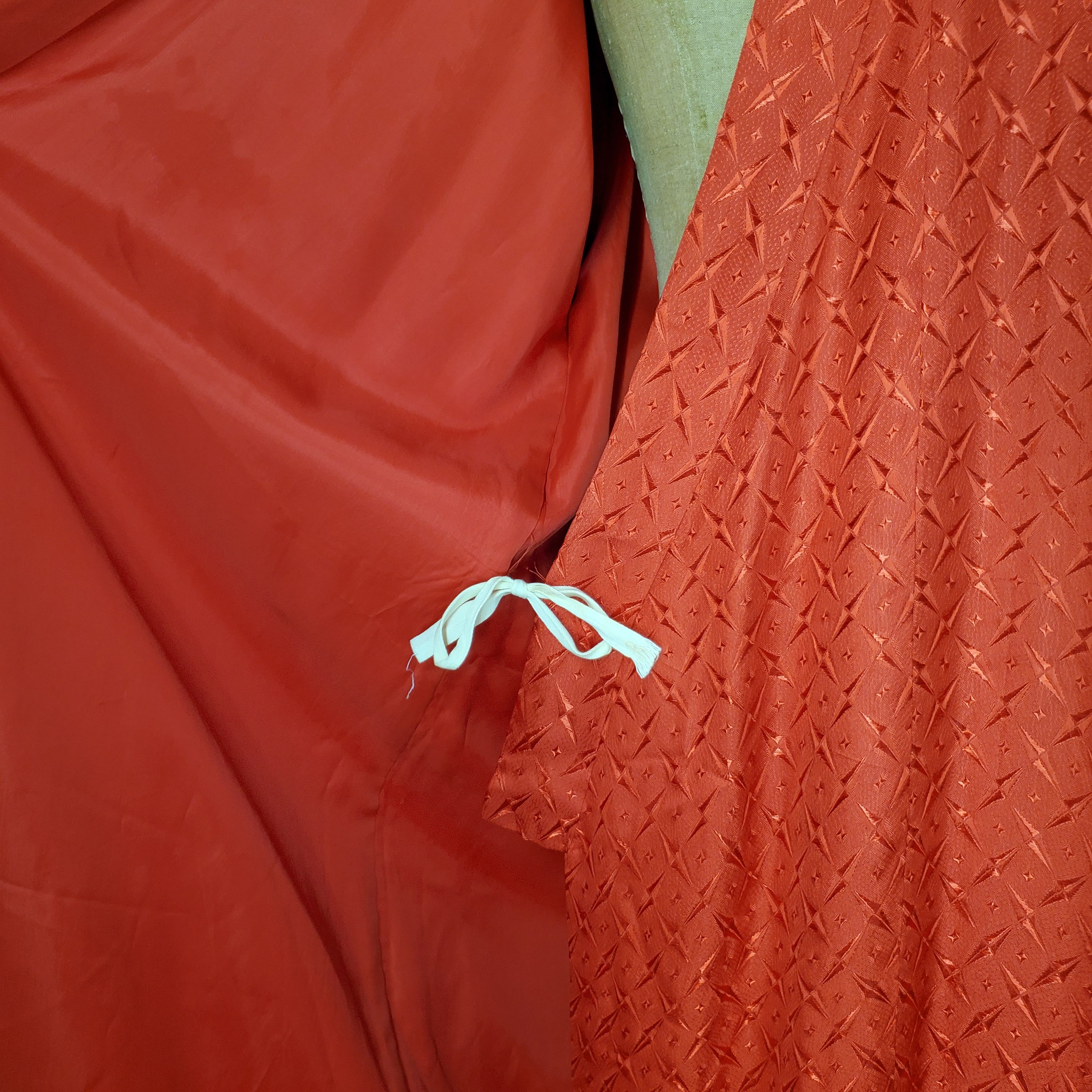 Kimono Size M House Robe Textured Red Gold Dragon Embroidery