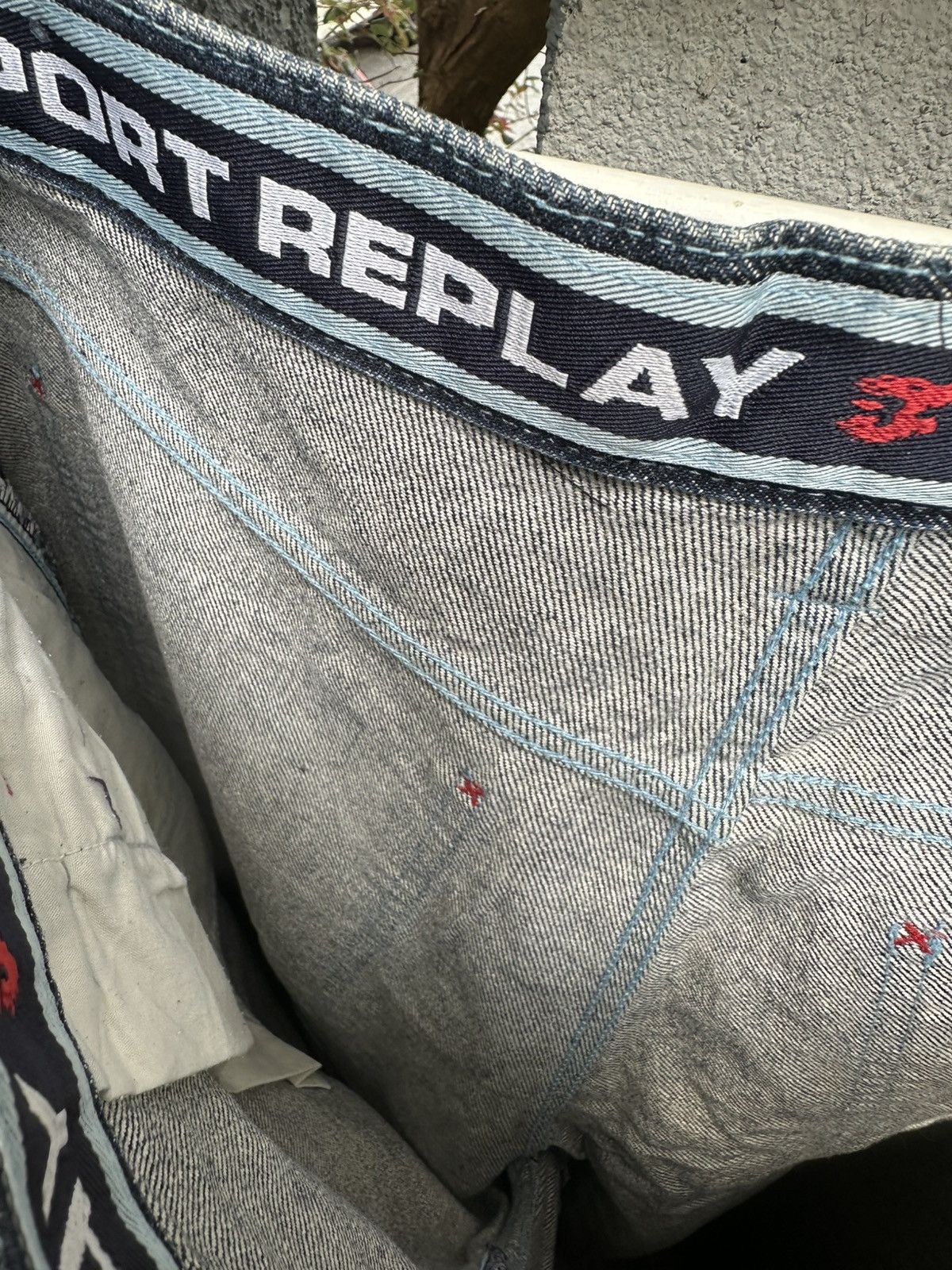 If Six Was Nine × Replay Vintage 90s SPORT REPLAY Baggy HipHop Pants BOSS01 Size US 35 - 6 Thumbnail