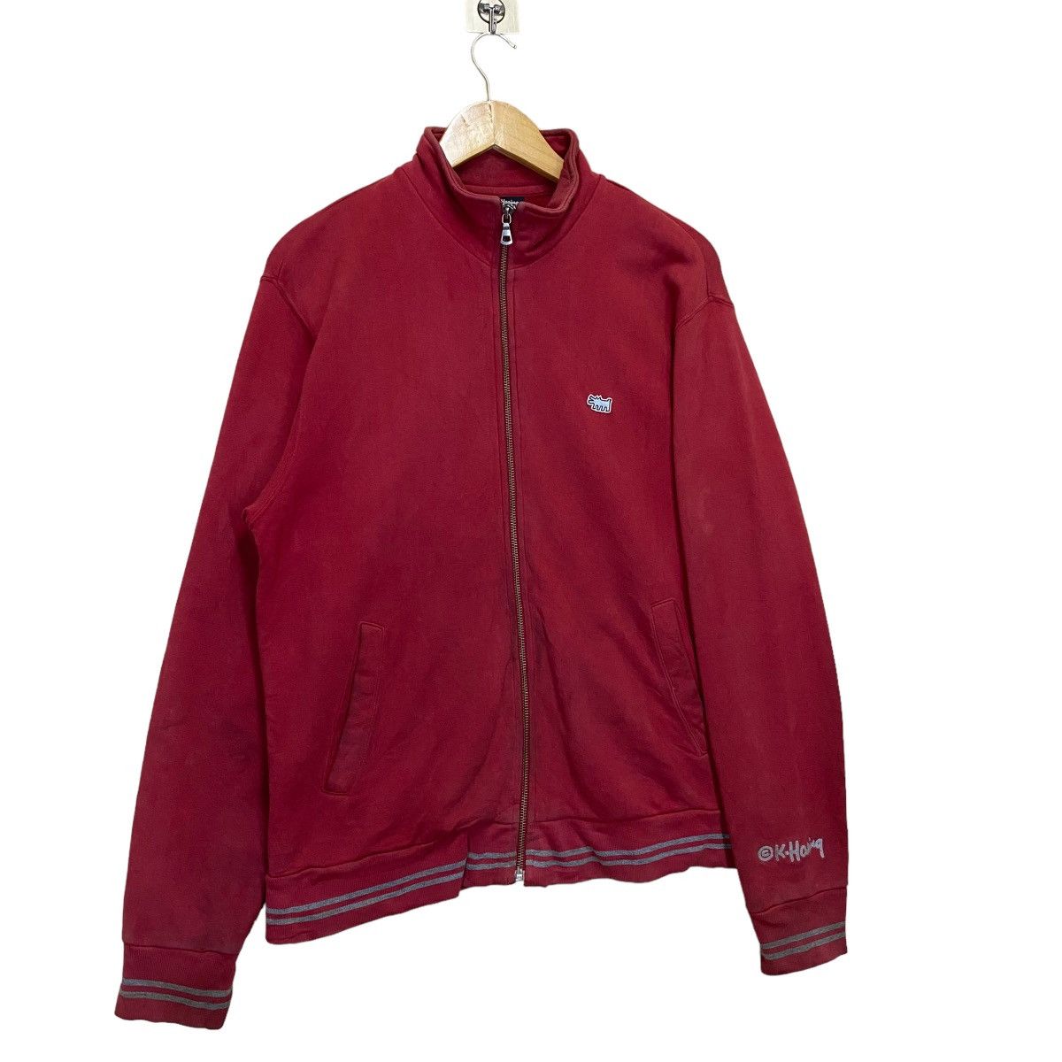 Japanese Brand Keith Haring Small Logo Embroidered Fullzip Sweatshirt Sz M Size US M / EU 48-50 / 2 - 2 Thumbnail