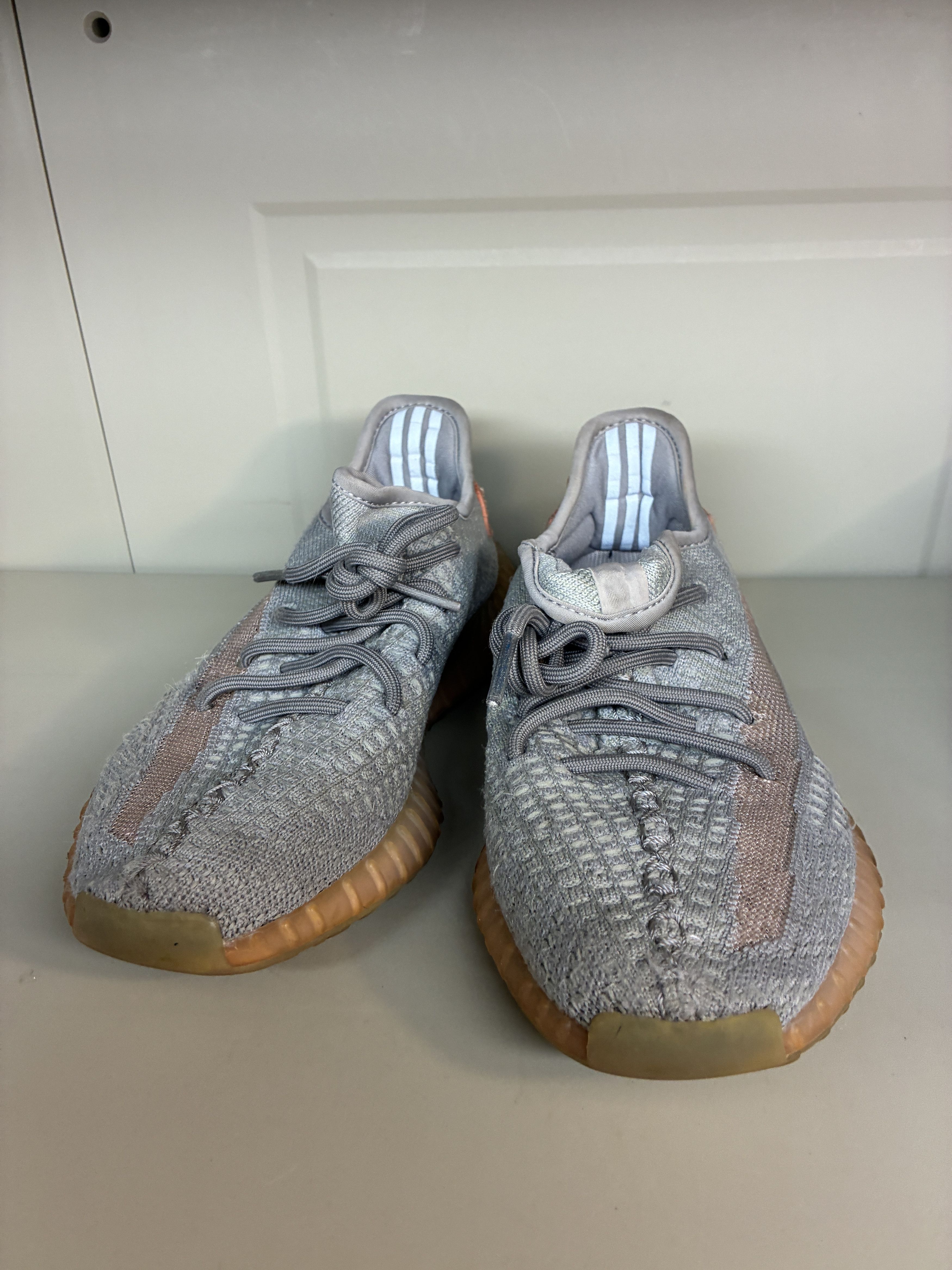 Yeezy Adidas YEEZY Boost 350 V2 True Form Gray Orange Men’s 4.5 Size US 5 / EU 37 - 4 Thumbnail