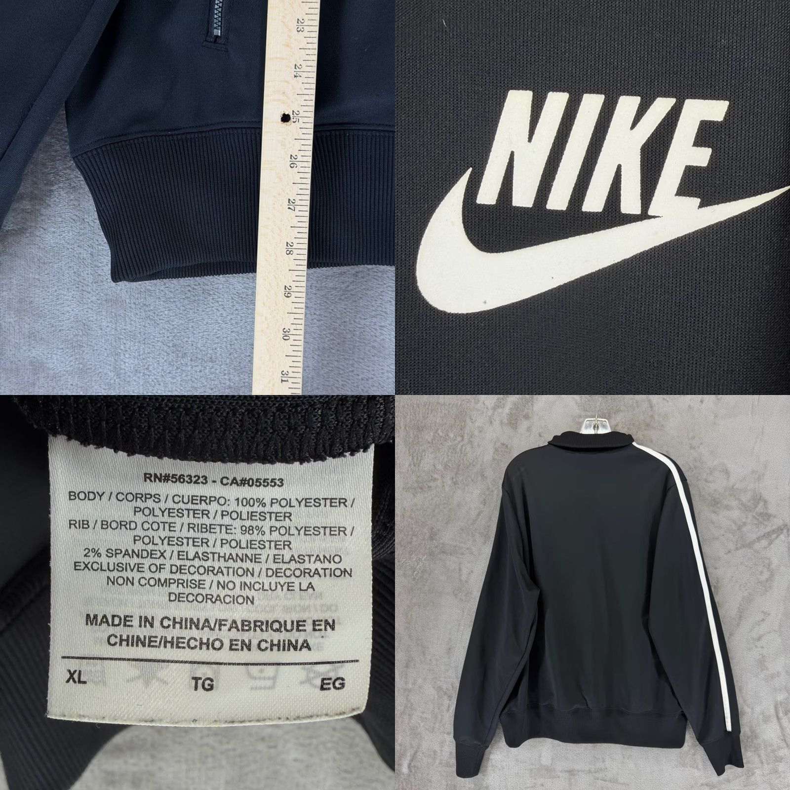 Nike Nike Sportswear Mens XL Black Full Zip Track Jacket Basketball 502643-010 Size US XL / EU 56 / 4 - 8 Thumbnail