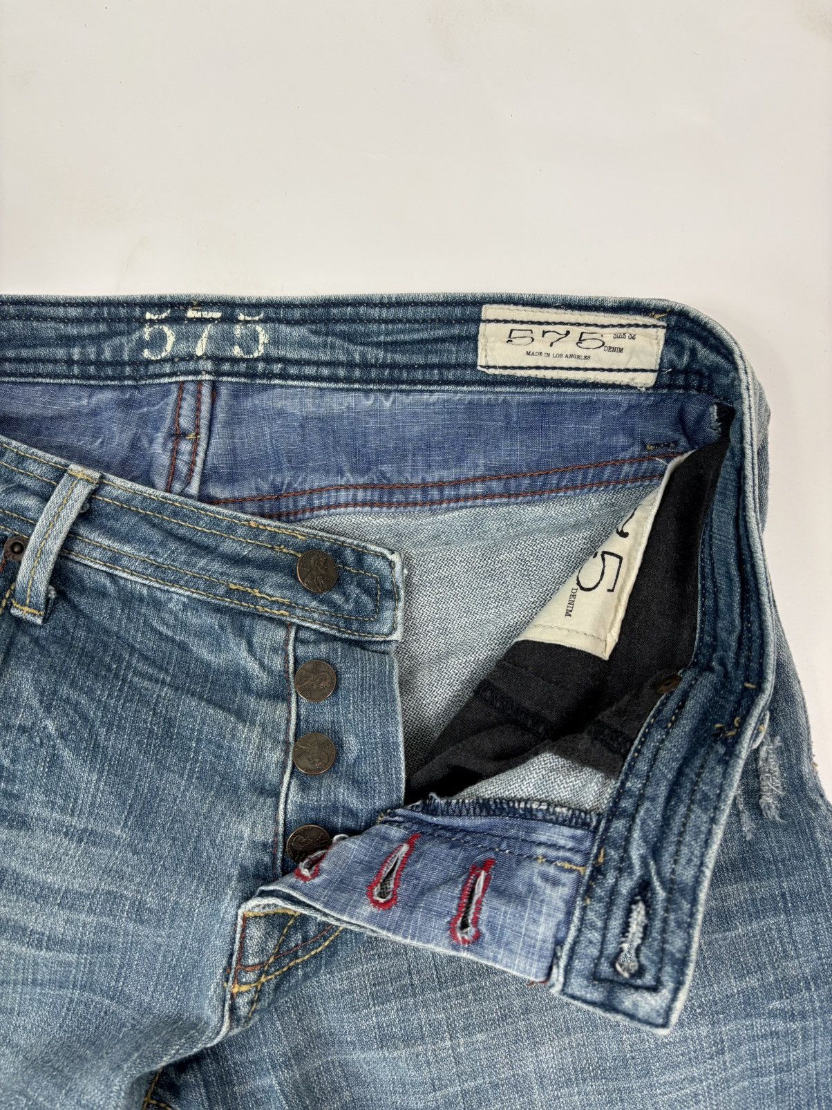 Other 2000s 575 Los Angeles Rigid Bootcut Light Wash Jeans Size US 32 / EU 48 - 6 Thumbnail
