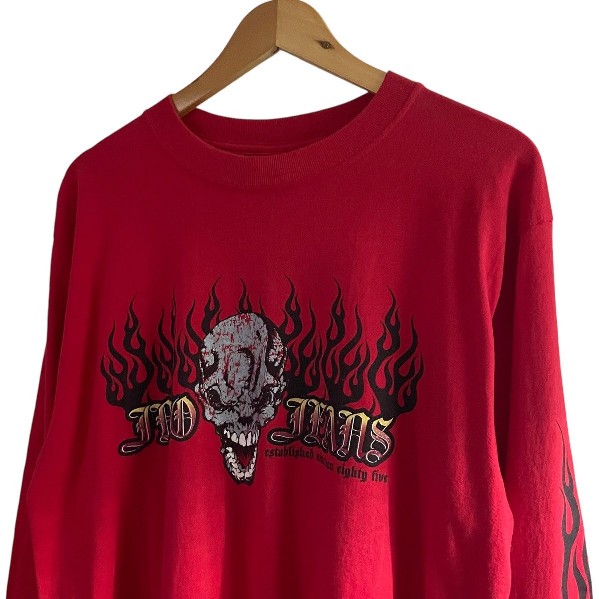 JNCO 💥 FOR SALE💥 Deadstock Y2k Jnco Jeans Flamehead Longsleeve Size US L / EU 52-54 / 3 - 10 Thumbnail