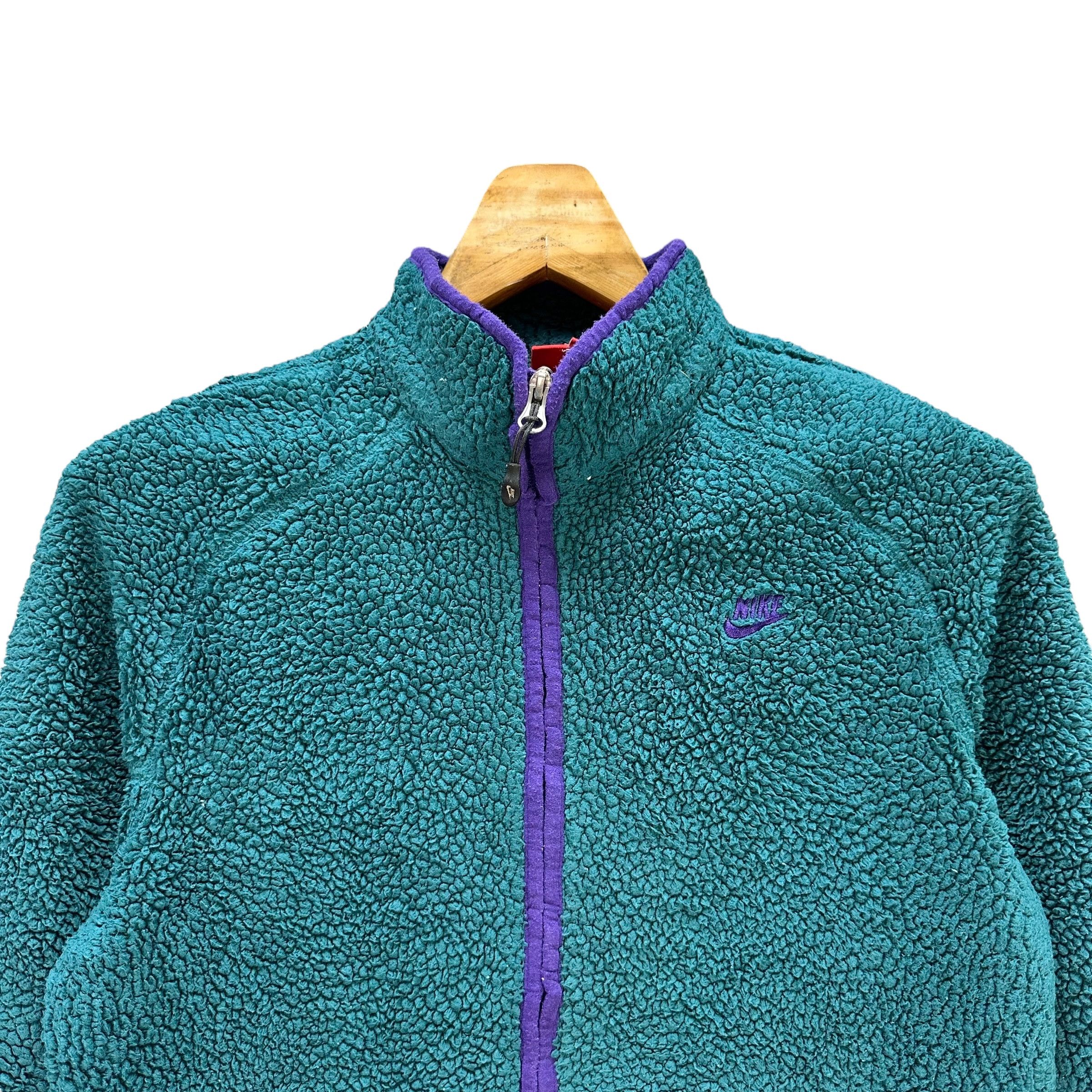 Nike Nike Green Deep Pile Fleece Zipper Hoodies #A2-0052 Size US S / EU 44-46 / 1 - 2 Thumbnail