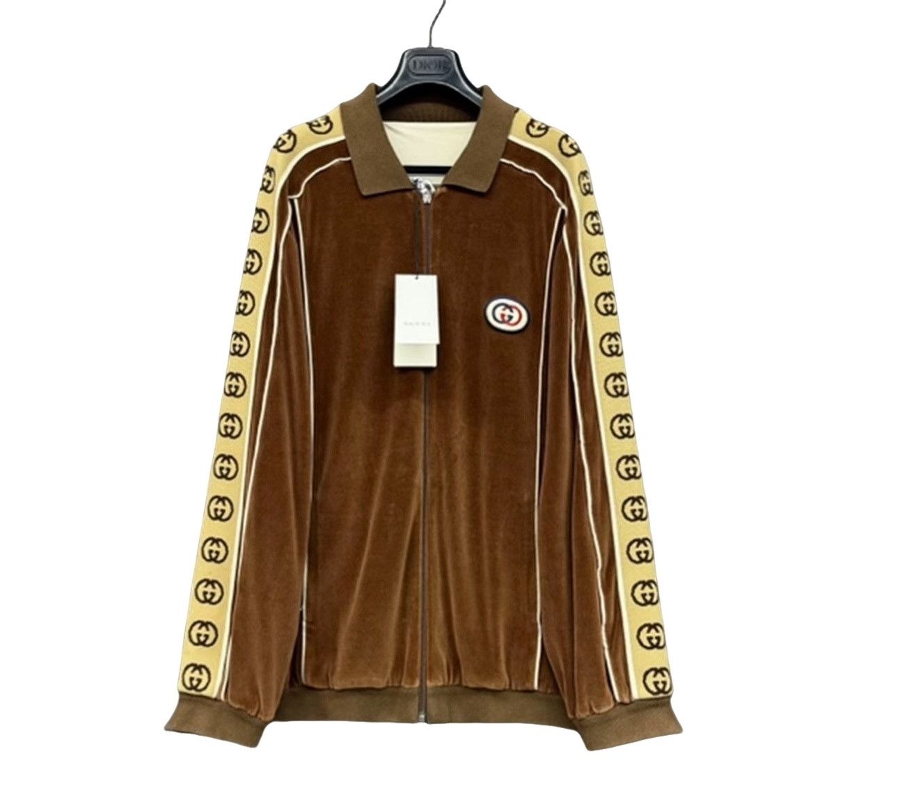 Gucci Gucci Logo Tape Velvet Track Jacket Size S Size US S / EU 44-46 / 1 - 1 Thumbnail