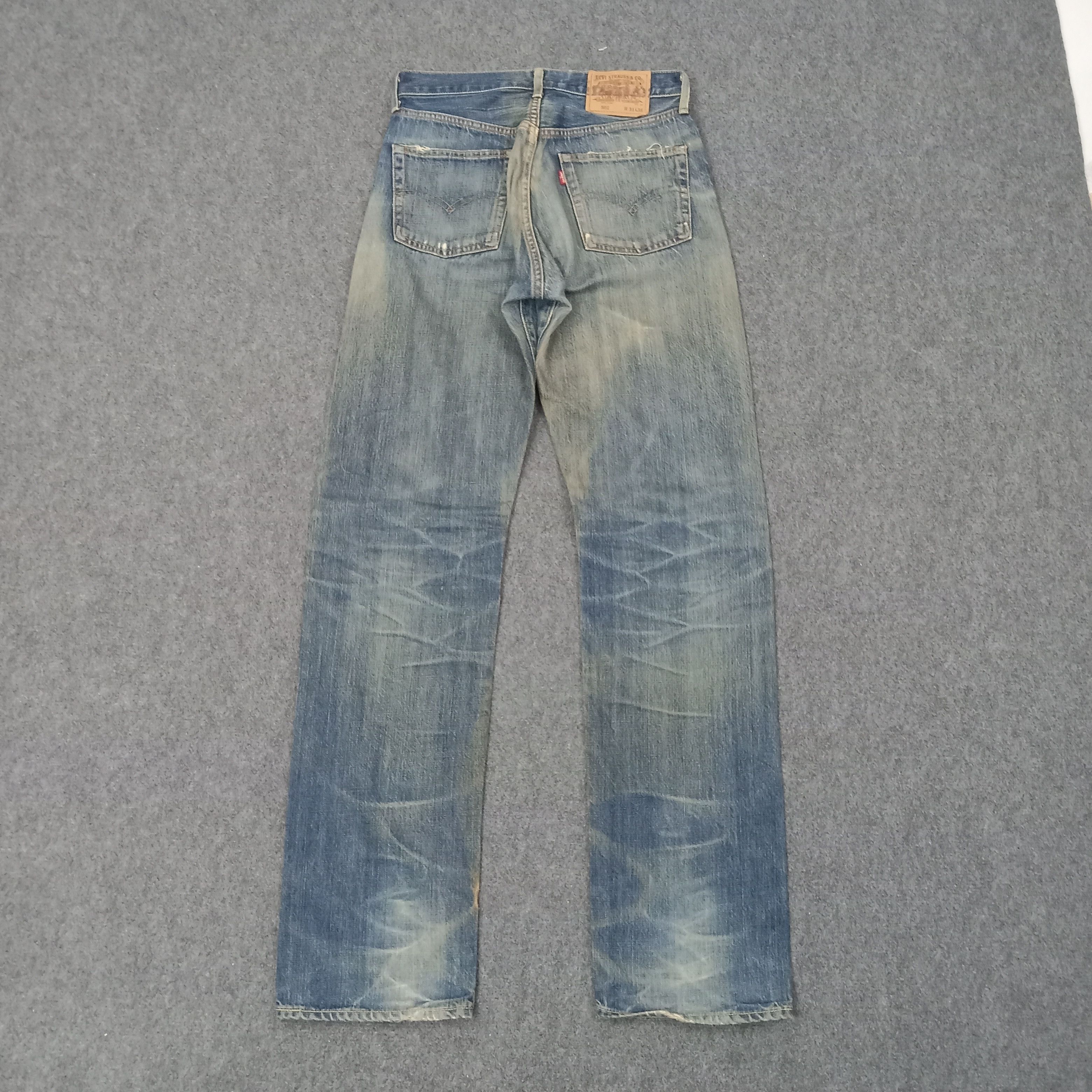 Levi's Levi's 502 Selvedge Distressed Denim Jeans C258N13 Size US 29 - 6 Thumbnail
