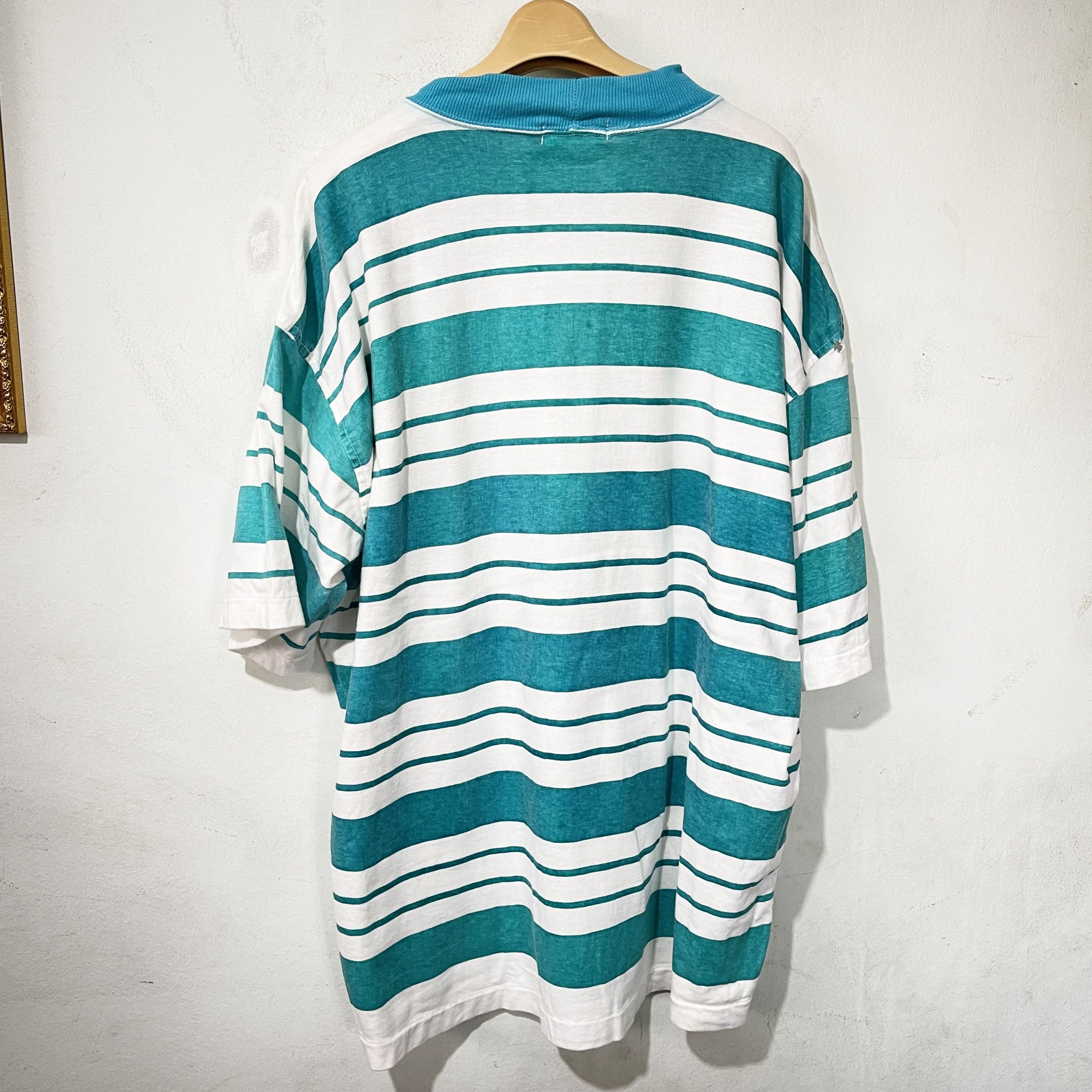 Vintage Vintage 90s Striped T-Shirt Size US XL / EU 56 / 4 - 2 Thumbnail