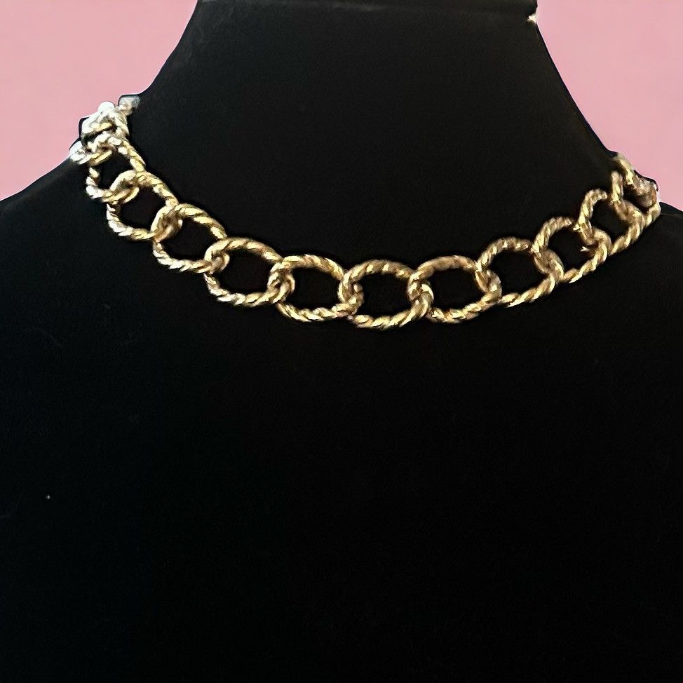 Vintage Vintage chunky twisted link collar necklace Size ONE SIZE - 1 Thumbnail