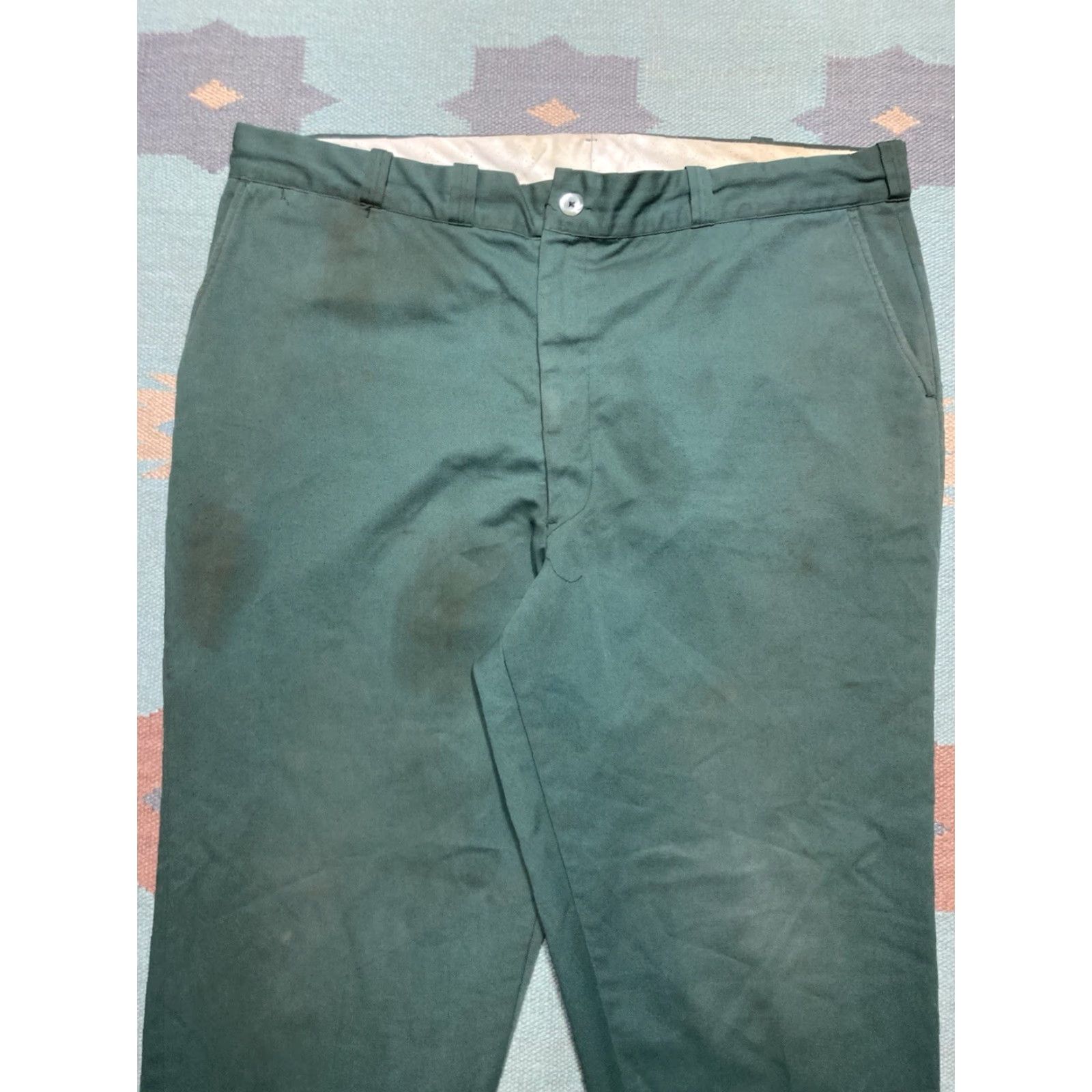 Vintage **VINTAGE 1970S BIG MAC CHINO WORK PANTS GREEN REGULAR 43X31.5** User: Vintage 1970s Big Mac Chino Work Pants Green Regular 43X31.5 Size US 43 - 3 Thumbnail