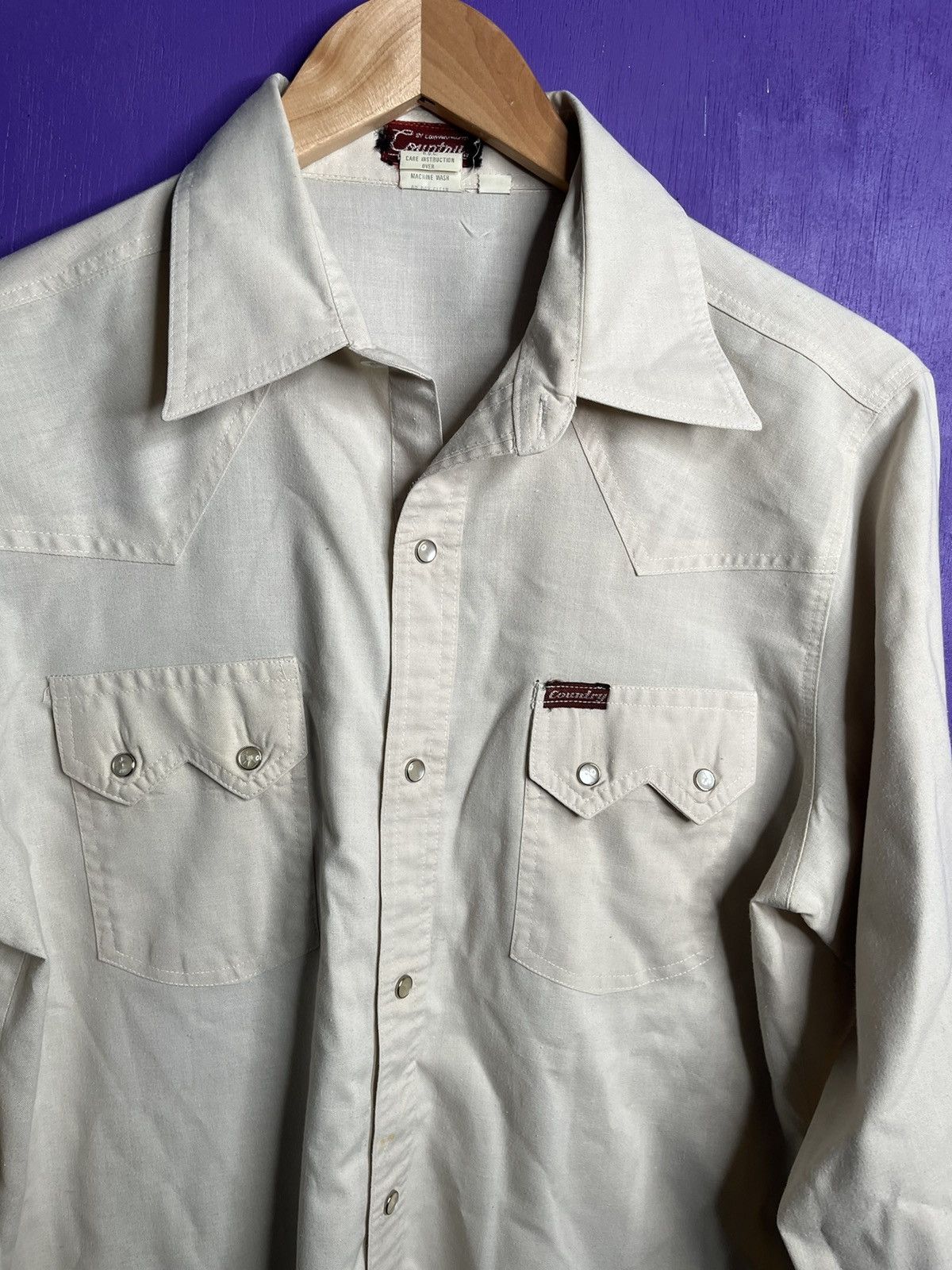 Vintage Vintage 80s Country brand pearl snap shirt Size US L / EU 52-54 / 3 - 3 Thumbnail
