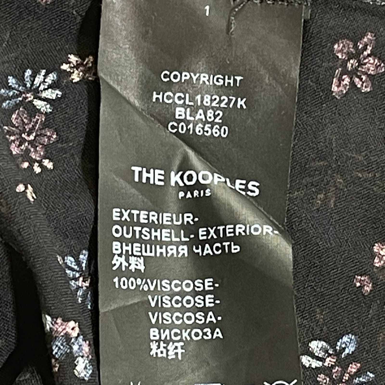 The Kooples The Kooples Black Floral Print Relaxed Button Down Shirt M Size US M / EU 48-50 / 2 - 6 Thumbnail