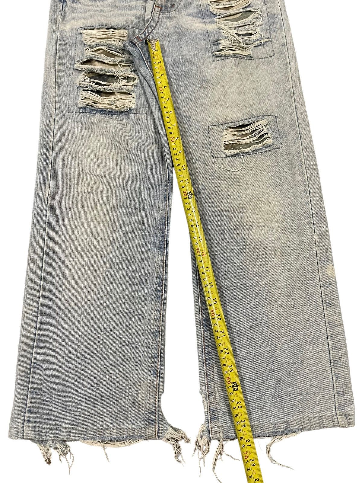 14th Addiction Vintage Japanese Brand Blue Wash Distressed Baggy Jeans Size US 31 - 11 Thumbnail