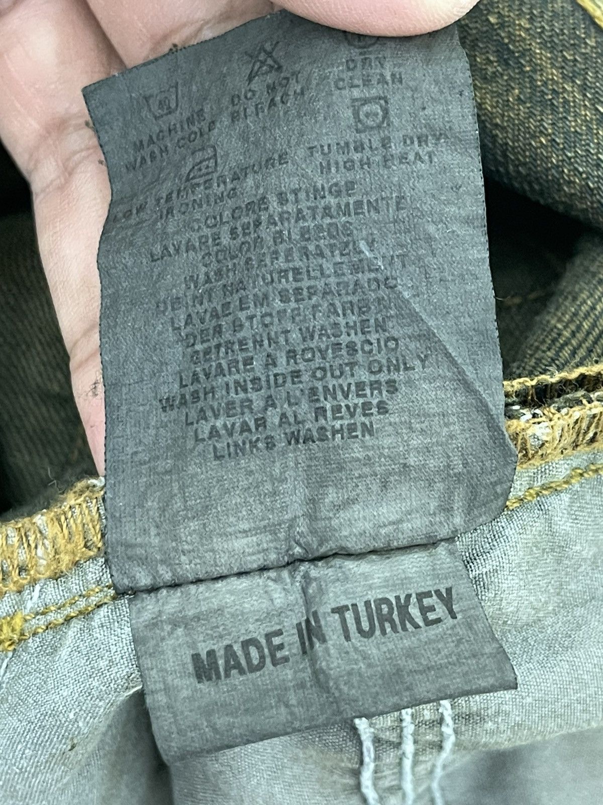 Calvin Klein Flare Jeans Vtg Calvin Klein Distress Mud Wash Waxed 7🟦3 Size US 28 / EU 44 - 21 Thumbnail