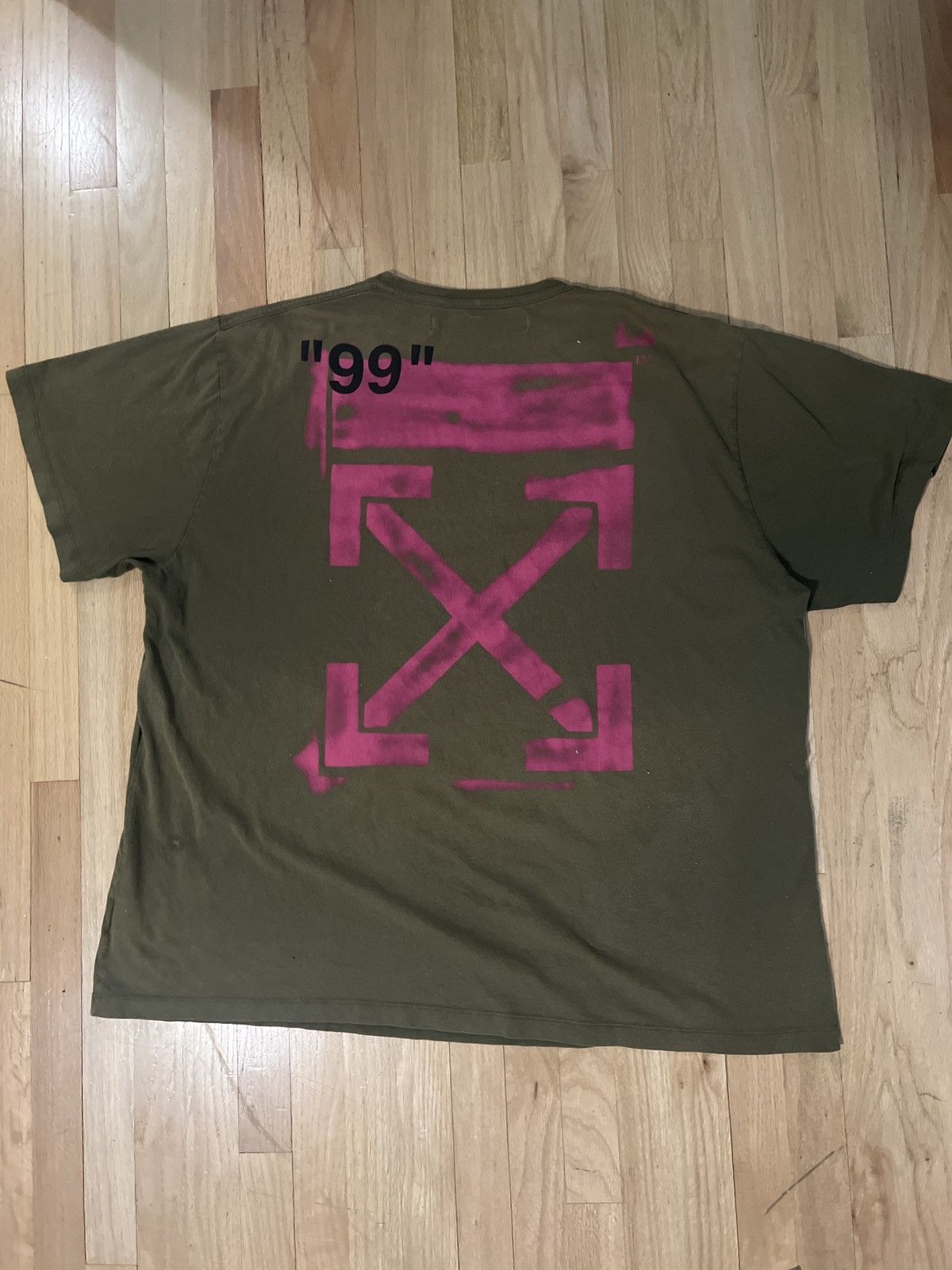 image of Off White Tee in Brown Tan, Men's (Size 2XL)