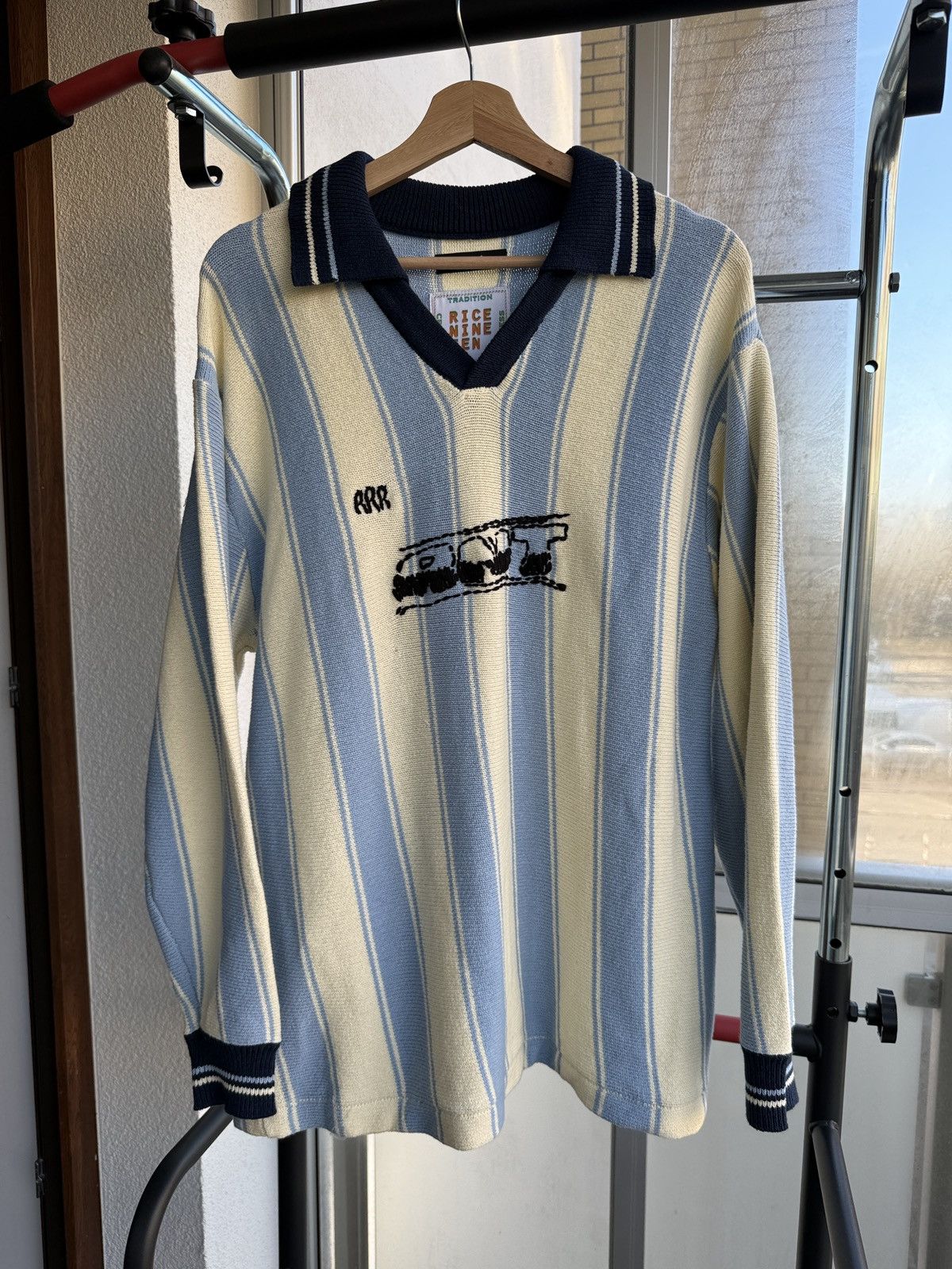 Japanese Brand Rice Nine Ten Knitted Jersey Sweater Size US L / EU 52-54 / 3 - 1 Thumbnail